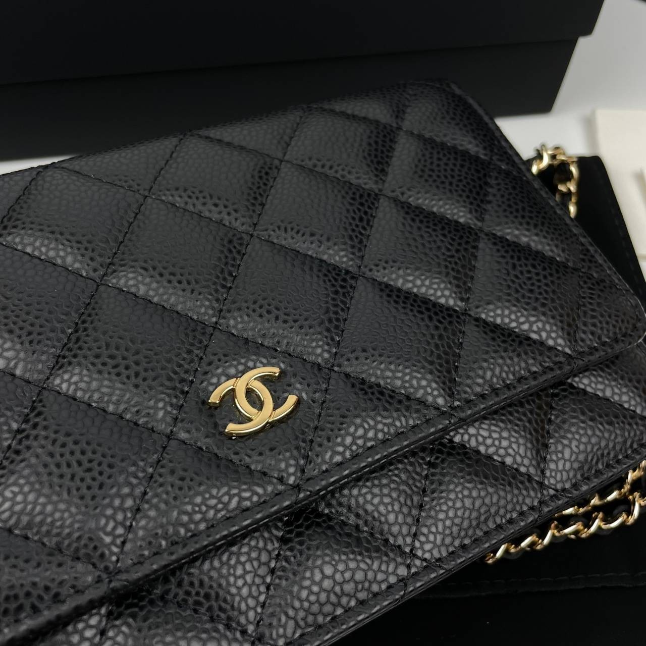 Chanel Wallet On Chain รุ่น Micro chip *หนังคาเวียร์* เกรดท็อปออริจินอล 1:1 สลับแท้ เกรดขายดีสุด งานสวยเป๊ะปัง ทรงสวยตรงปก ไม่ผิดหวัง ใช้งานต่างประเทศได้ ภาพถ่ายจากงานขายจริง
