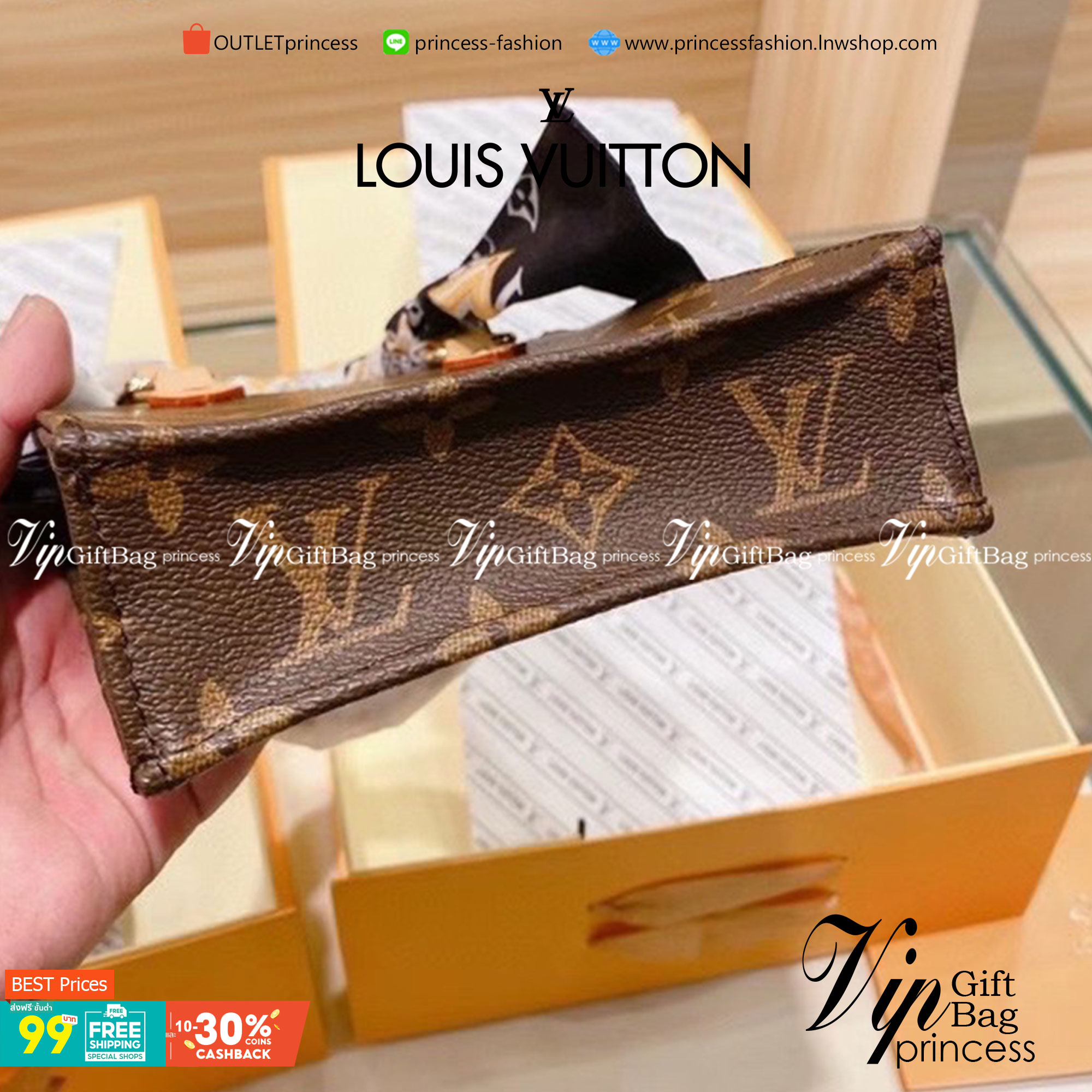 VIP 】หนังแท้ LV Louis Vuitton mini Tote Bag กระเป๋าสะพายข้างลายโมโนแกรม ด้านในโล่ง ใส่กระเป๋าตังค์ ใส่โทรศัพท์ Iphone+ ได้ น้ำหนักเบา มาพร้อมกล่องและลิปบิ้นแบรนด์ สวยหรูดูแพง จะซื้อใช้เองหรือเป็นของขวัญก็เหมาะ ได้ไปไม่ผิดหวังค่ะ ไอเท็มนี่ไม่ควรพลาดค่า