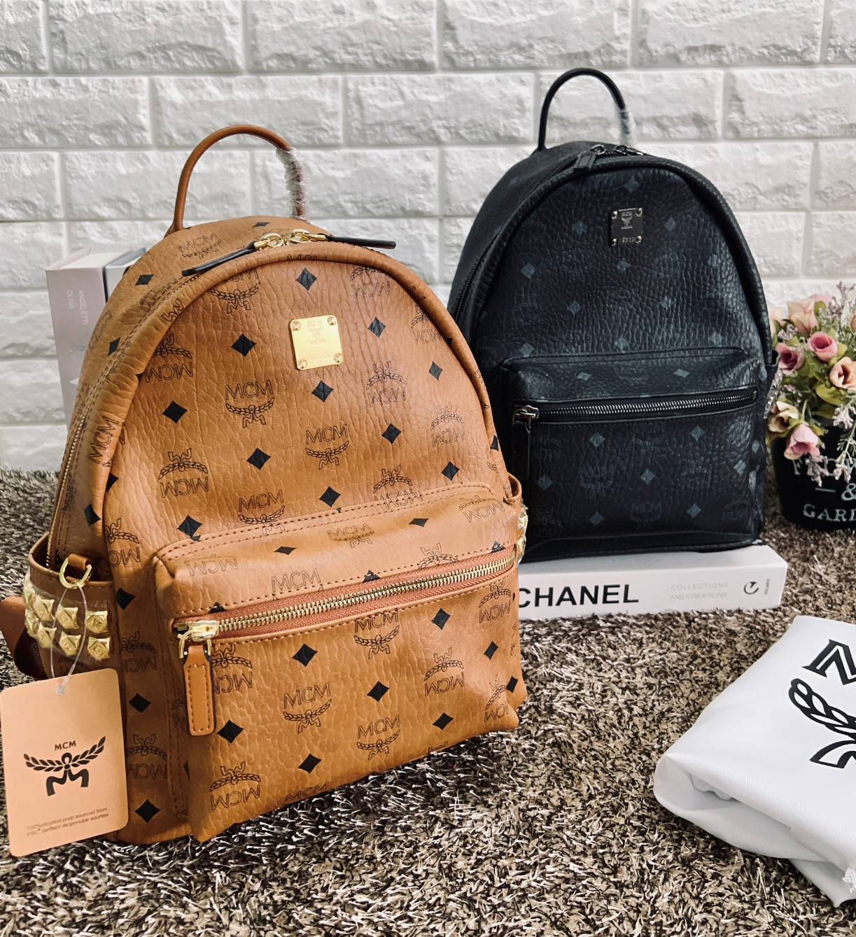 M.C.M Stark Side Studs Backpack in Visetos กระเป๋าเป้คลาสสิก รุ่นที่สามารถใช้งานได้ตลอดทั้งวันและได้ทั้งชาย/หญิง 🧡เกรดท็อปออริ เทียบแท้ 1:1 เกรดดีสุด ใช้งานต่างประเทศได้