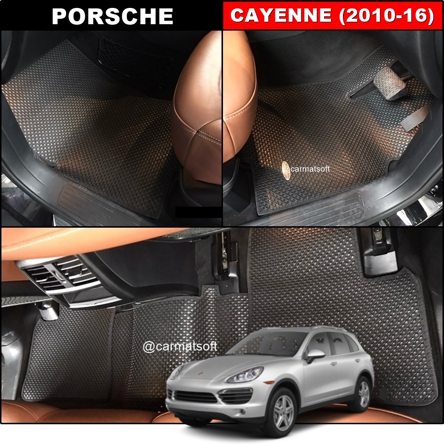 พรมกระดุมเม็ดเล็ก PORSCHE CAYENNE ปี2010-16 ยางปูพื้นรถยนต์ เข้ารูป ตรงรุ่นรถ 5ชิ้น