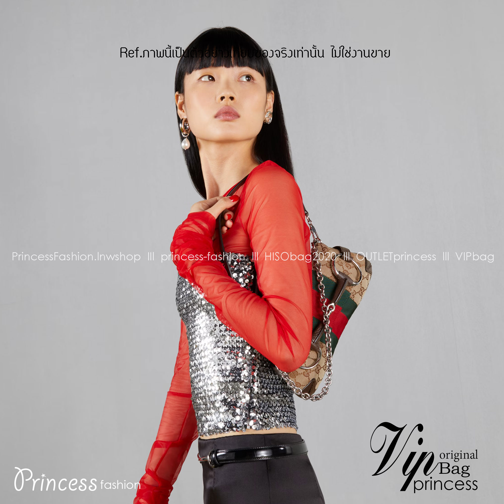 GUCCI HORSEBIT CHAIN SMALL SHOULDER BAG / Gucci Bag / Gucci Horsebit Chain Bag พร้อมส่ง กระเป๋าสะพาย สไตส์วินเทจ พร้อมสายหนังและสายโซ่ **สินค้าเกรดออริจินอลสลับแท้ 1:1