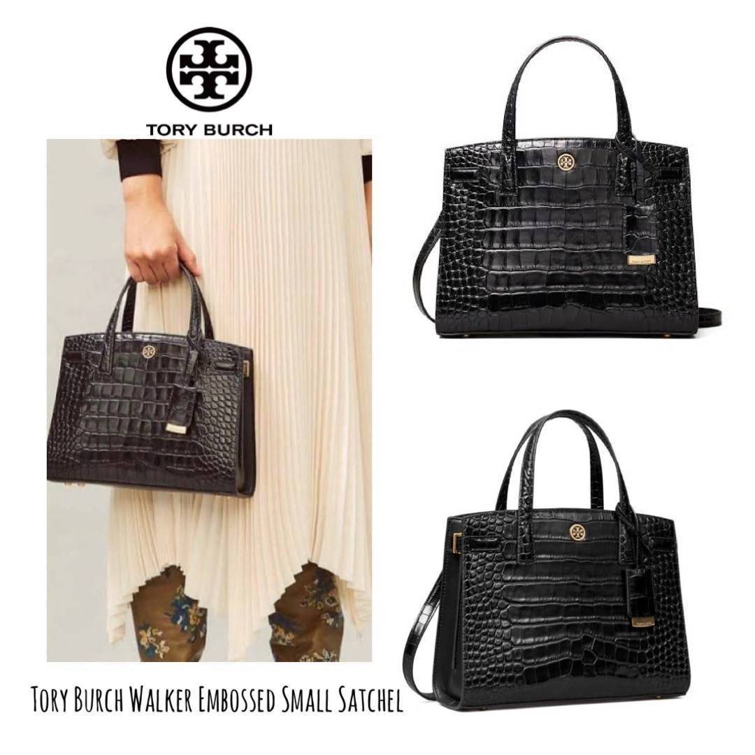 Tory Burch Walker Embossed Small Satchel Collection นี้เหมาะสำหรับผู้หญิงที่มีความสุขุมและเป็นผู้ใหญ่ เพราะดีไซน์ของกระเป๋าหนังรุ่นนี้ได้ผลิตออกมาโดยเน้นความเรียบง่าย เป็นทางการและดูแพง