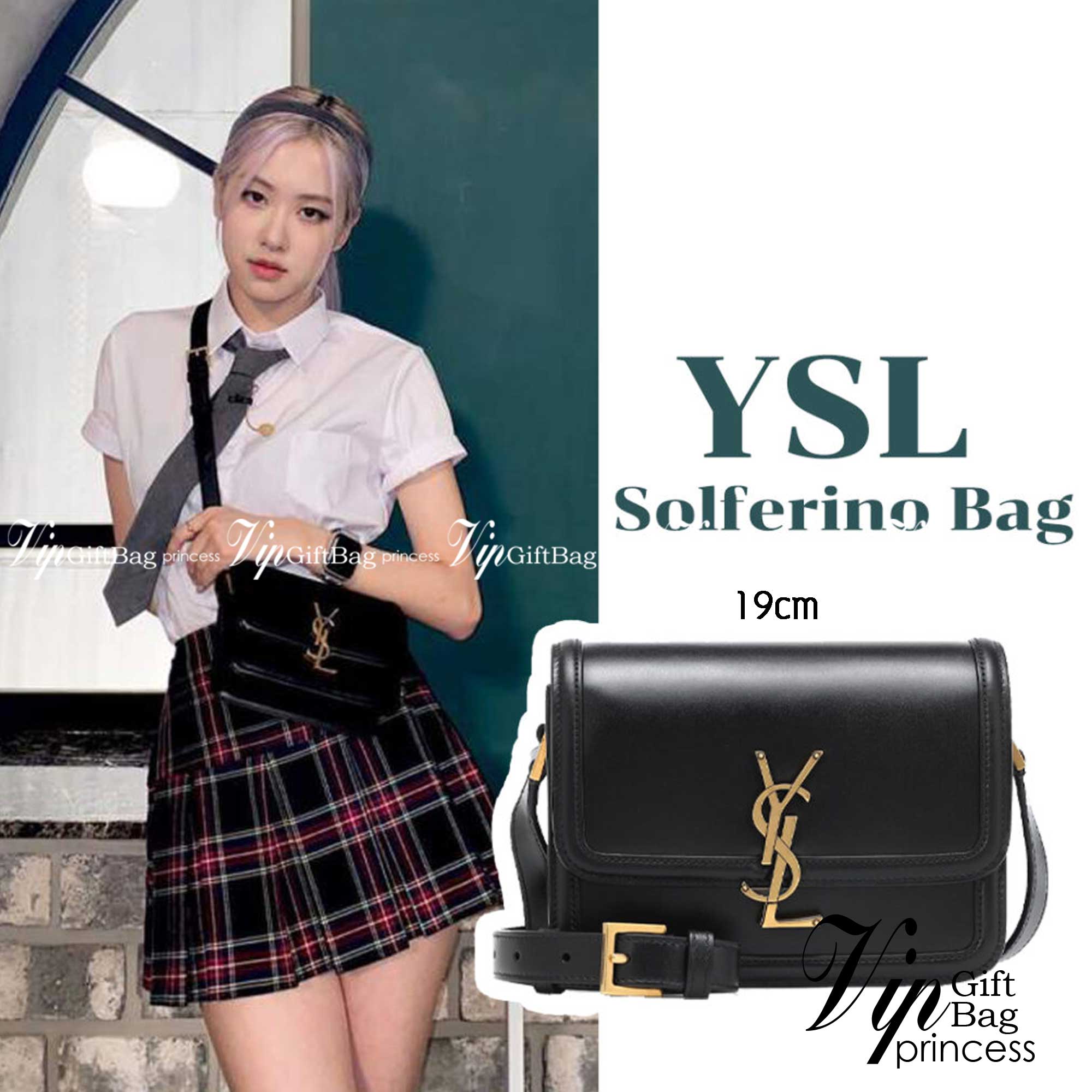 YSL Solferino crossbody bag 19cm คอลเล็คชั่นน้องโรเซ่ ROSE BLACKPINK ที่สุดแห่งความคลาสสิก เกรดออริจินอล หนังสวยมาก กระเป๋าสะพายรุ่นที่สาวๆ ทุกคนควรมีติดตู้ ภาพถ่ายจากงานขายจริง สวยตามรูป ไม่ผิดหวังค่ะ