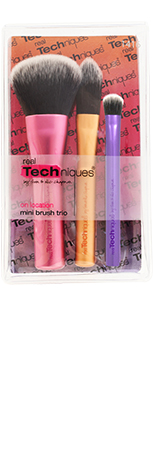 (Pre-order) Real Techniques by Samantha Chapman On Location, Mini Brush Trio, 3 Piece Set