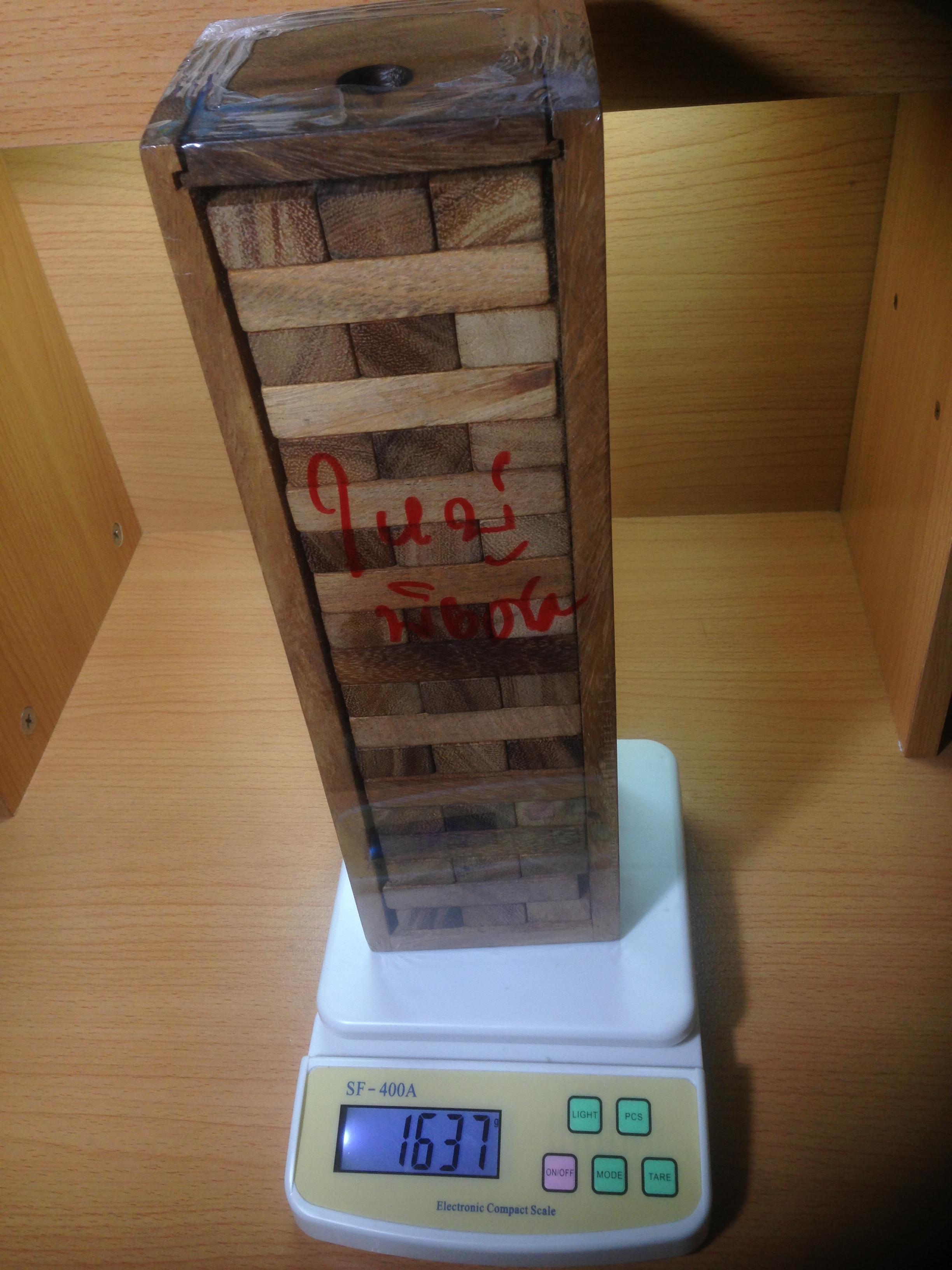 Jenga เกมตึกถล่มแบบไม้ไซส์ใหญ่พิเศษ(Size XL) (กว้าง9.5x ยาว 10.7 xสูง33 cm.)คอนโดไม้ เกมดึงไม้