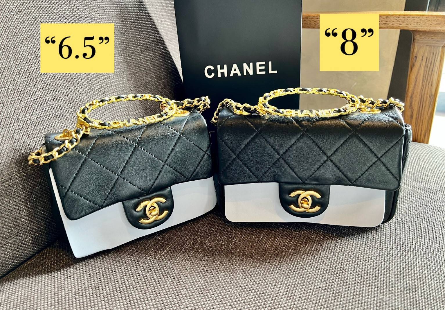Chanel Small Flap Bag with Top Handle 8" /CHANEL CHAIN SHOULDER BAG กระเป๋าสะพายได้และหิ้วได้ หนังสวย เรียบ สัมผัสนุ่มมือ น่าใช้มากๆ
