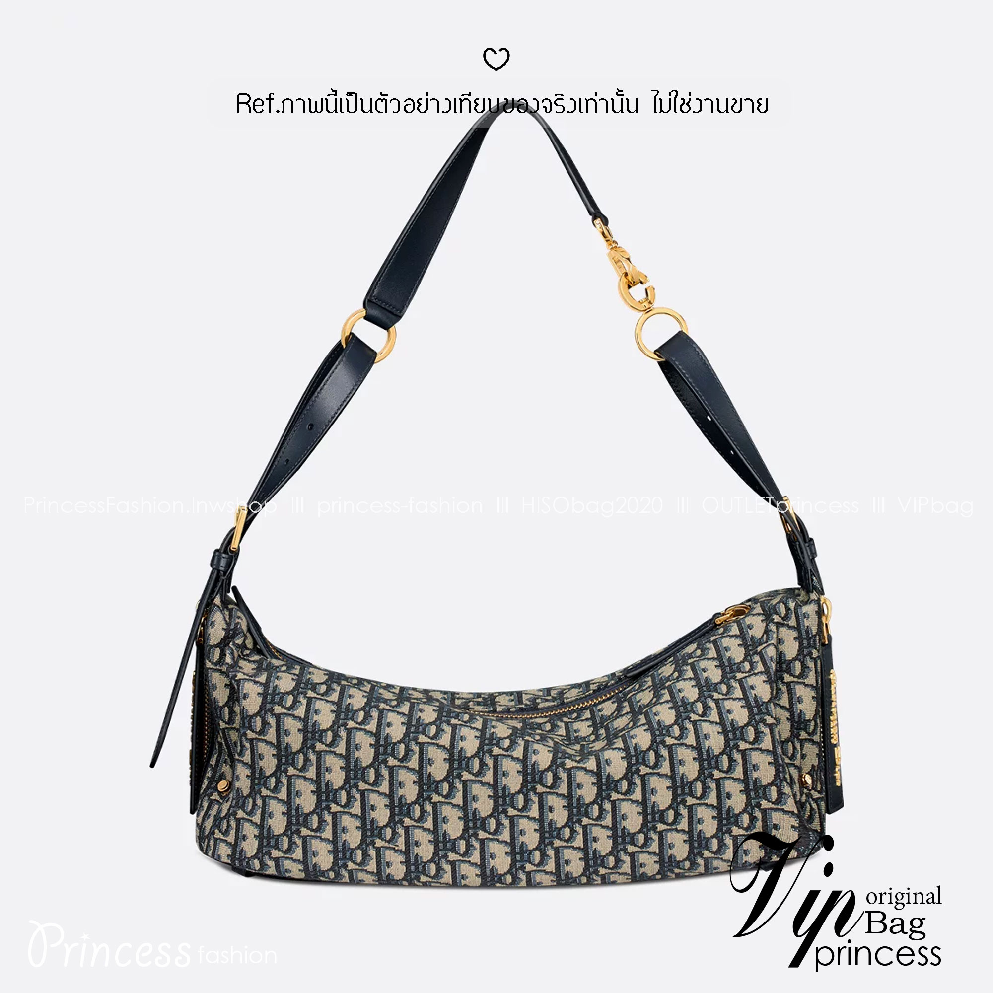 ORI หนังแท้ | DIOR Medium D-Journey Bag Blue Dior Oblique Jacquard กระเป๋าสะพายโฮโบทรงสวย รุ่นใหม่ล่าสุด ดีไซน์เรียบหรูลัคชูที่สุด มาพร้อมสายสะพาย2เส้นคู่แบบใหม่สุดเก๋ เป็นไอเท็มที่ควรมีไว้ติดบ้านอีกใบเลยน้า