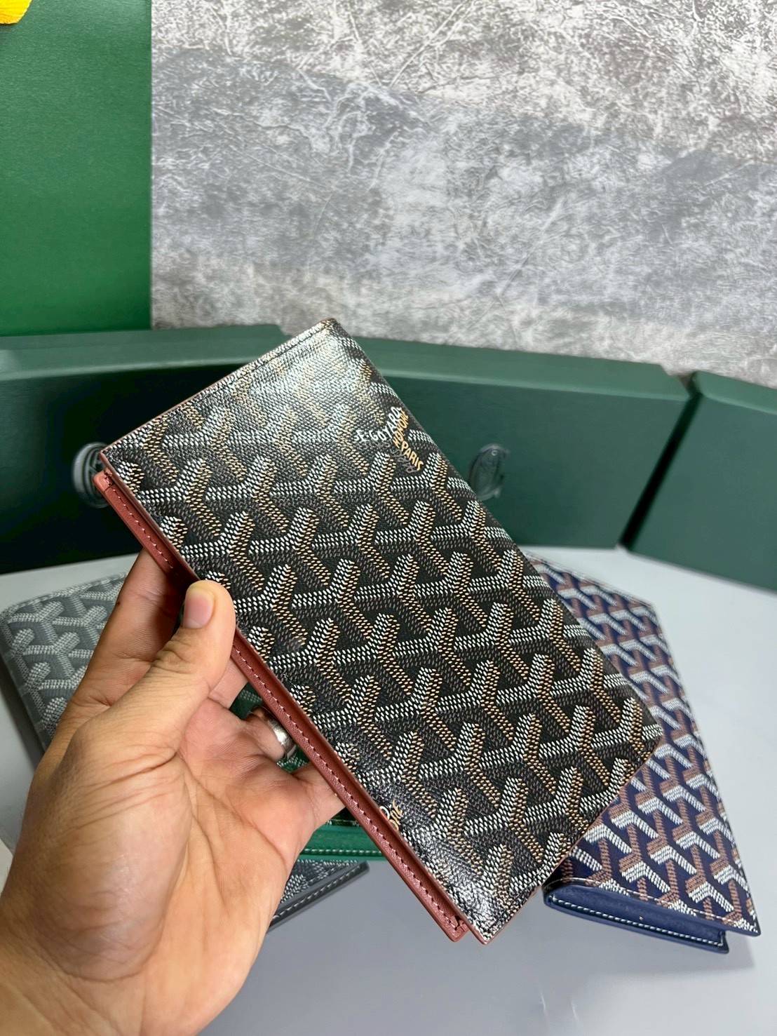 ORI หนังแท้ | Goyard Saint-Roch Wallet / Goyard Long Wallet กระเป๋าสตางค์ใบยาว กระเป๋าสตางค์โกยาร์หรูหรา