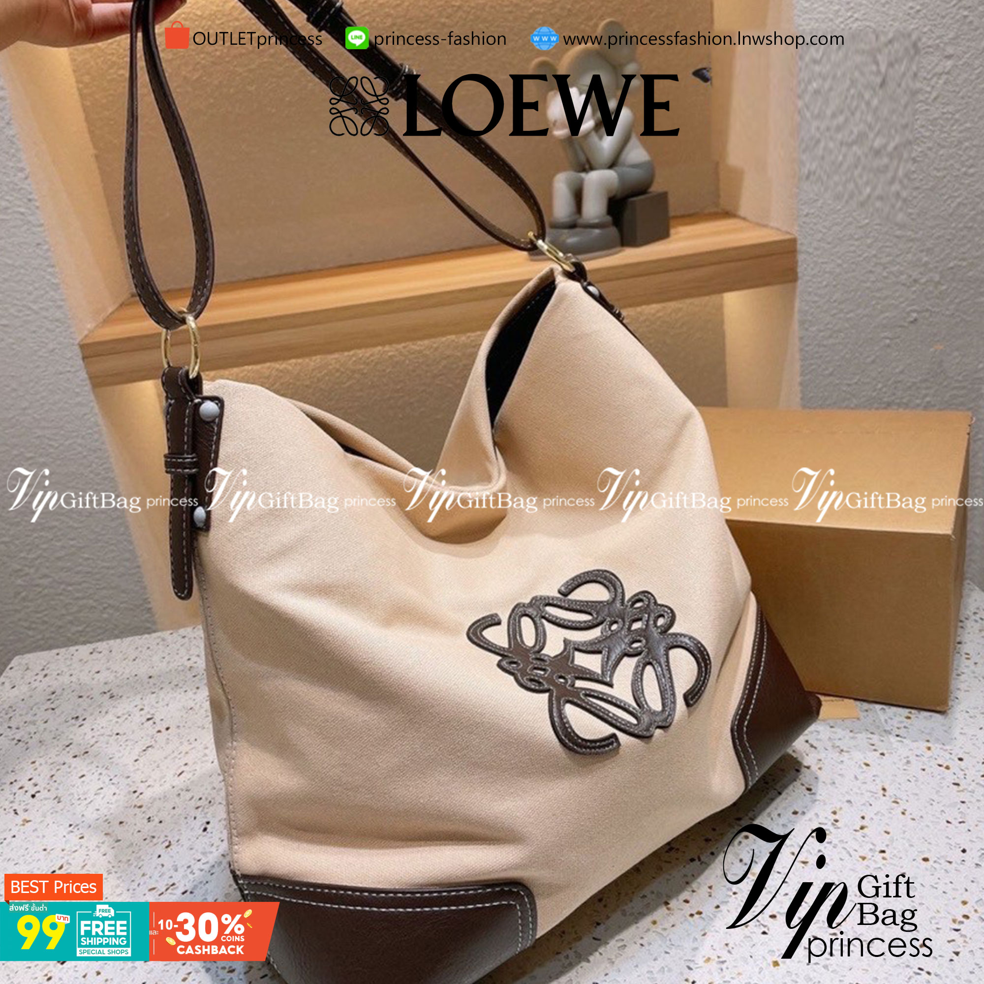 LOEWE VINTAGE DENIM TOTE LOGO EMBROIDERED CANVAS SHOULDER BAG กระเป๋าสะพายทรง tote ผ้าเดนิม ตัดขอบหนังและสายหนัง การตัดเย็บเดินด้ายสวยงามเลอร์ค่ามาก จะของได้เยอะมากกก สาวนักช้อปห้ามพลาดน้า
