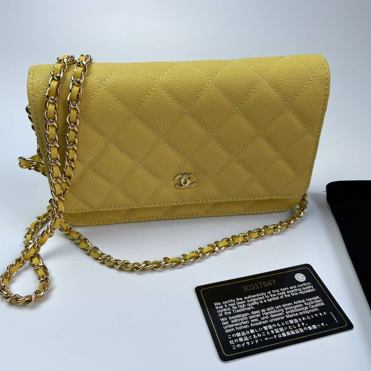 VIP 】หนังแท้ CHANEL WOC style โทนสีพาสเทล กระเป๋าสะพายทรงสวยตลอดกาล วัสดุหนังลายคาเวียร์ เนื้อนุ่ม อยู่ทรงคุณภาพดีตามแบบฉบับของแบรนด์ น้ำหนักเบา ด้านหน้ามีโลโก้แบรนด์อะไหล่หรู มีช่องใส่บัตร ใส่ของจุกจิก เปิดปิดด้วยฝาปิดกระดุม ซับในหนัง ตัวจริงสวยมากๆถูกใจ