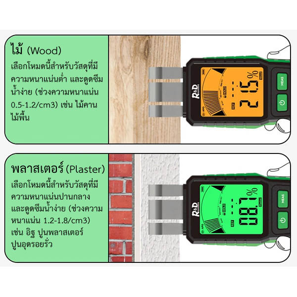 เครื่องวัดความชื้นคอนกรีต พื้นคอนกรีต ผนังปูนฉาบ อิฐมวลเบา ไม้แผ่น แบบคลื่นแม่เหล็ก รุ่น MT75 สแกนลึกสุดได้ถึง 40 มม.
