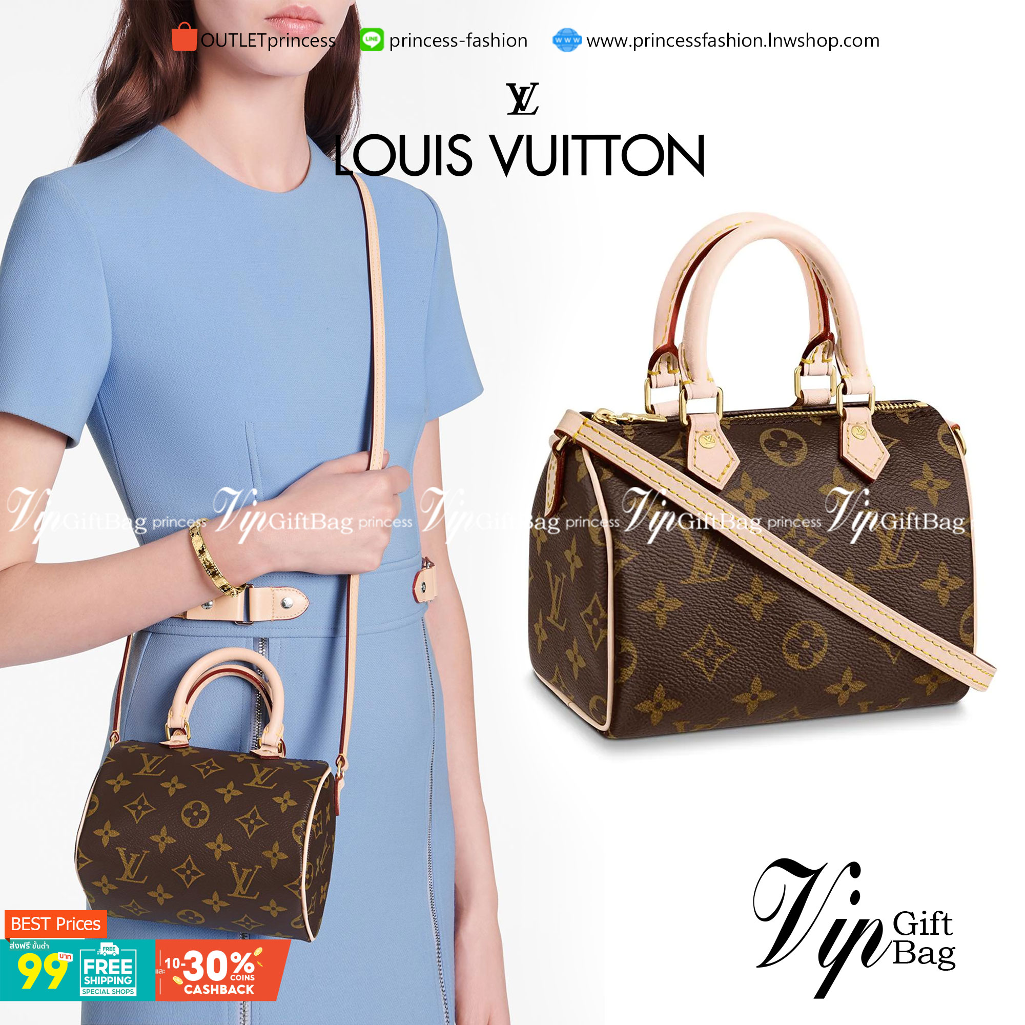 VIP GIFT 】LOUIS VUITTON NANO SPEEDY พร้อมส่งความน่ารักค่ะ! กระเป๋าทรงหมอนไซด์มินิ หนังแกะแท้นิ่มสวยงามค่ะ เปิดปิดกระเป๋าแบบซิป ภายในสามารถใส่มือถือได้ กระเป๋าเงินใบกลางได้ พาสปอร์ตได้ค่ะ