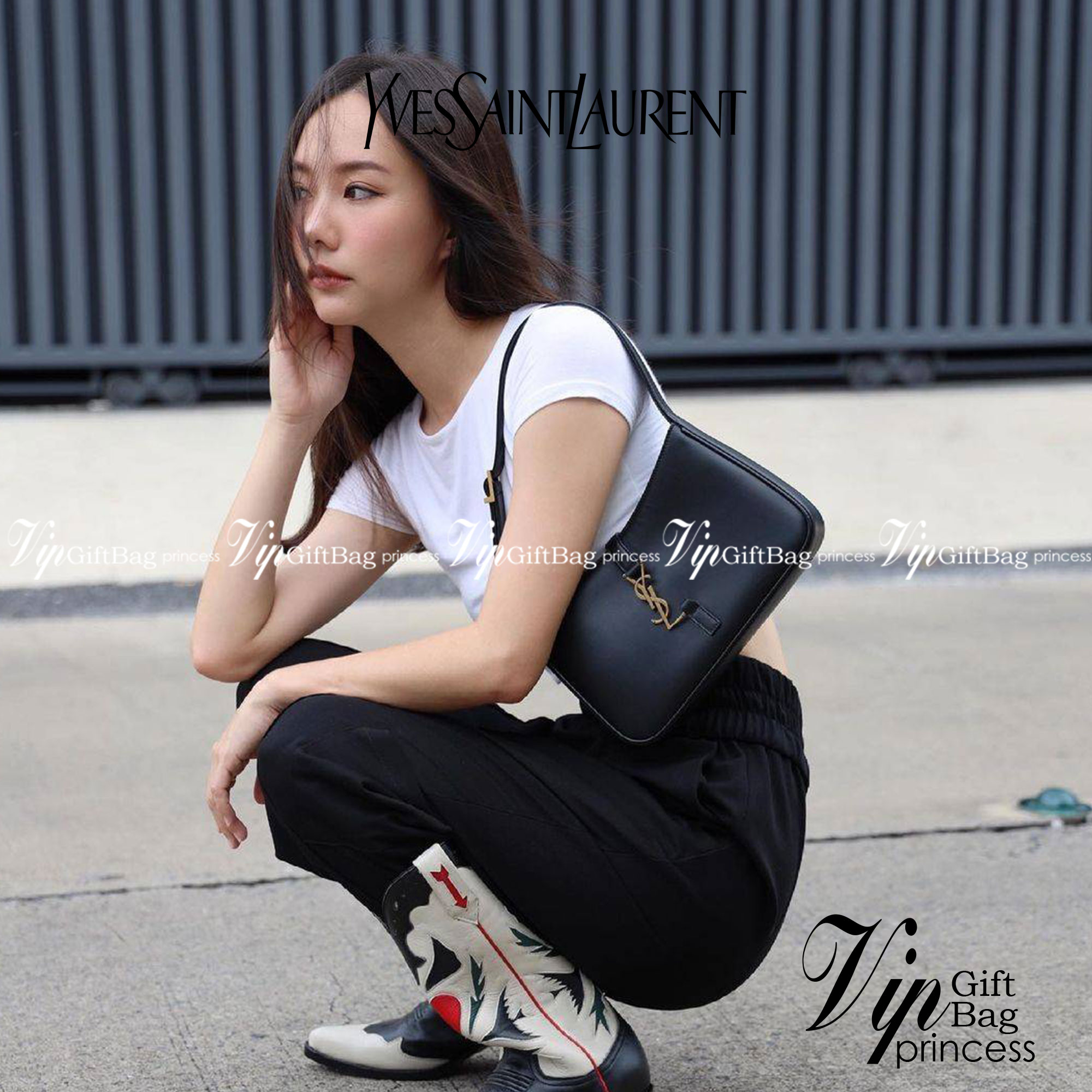 YSL LE 5 À 7 HOBO BAG IN SMOOTH LEATHER / Yves Saint laurent hobo bag กระเป๋าสะพายไหล่ ดีเทลหรู สวยครบทุกมุม ตอบโจทย์สาวๆทุกไลฟ์สไตล์ เพราะใช้งานได้ง่ายและสะดวก วัสดุหนังแท้ สัมผัสดีงาม น้ำหนักเบา ดูแพงที่สุด โดดเด่นด้วยโลโก้ สามารถเกี่ยวคล้องเพื่อล็อคปิด