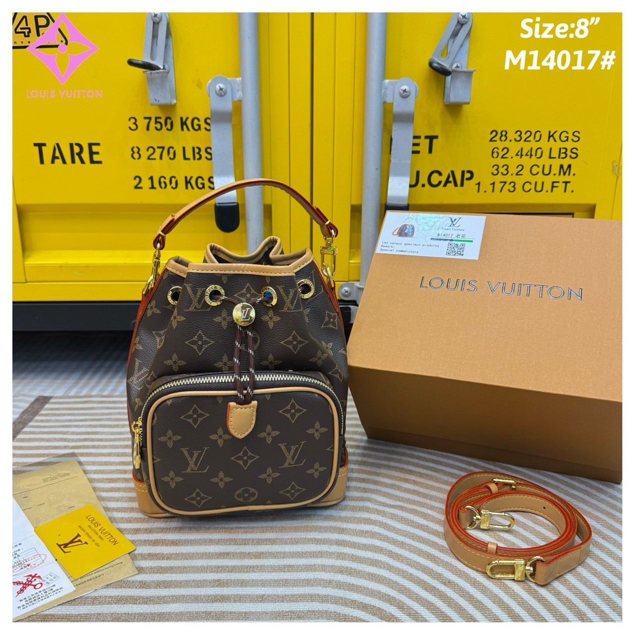 LV Noe Cargo bag / LV Bucket Bag กระเป๋าทรงบัคเก็ตใหม่ล่าสุด กระแสคาร์โก้มาแรงสุดๆ โดดเด่นเป็นเอกลักษณ์ด้วยลายพิมพ์โมโนแกรม รูดเปิด-ปิดปากกระเป๋าด้วยเชือกร้อยตกแต่งโลโก้อะไหล่ทองหรูหรา