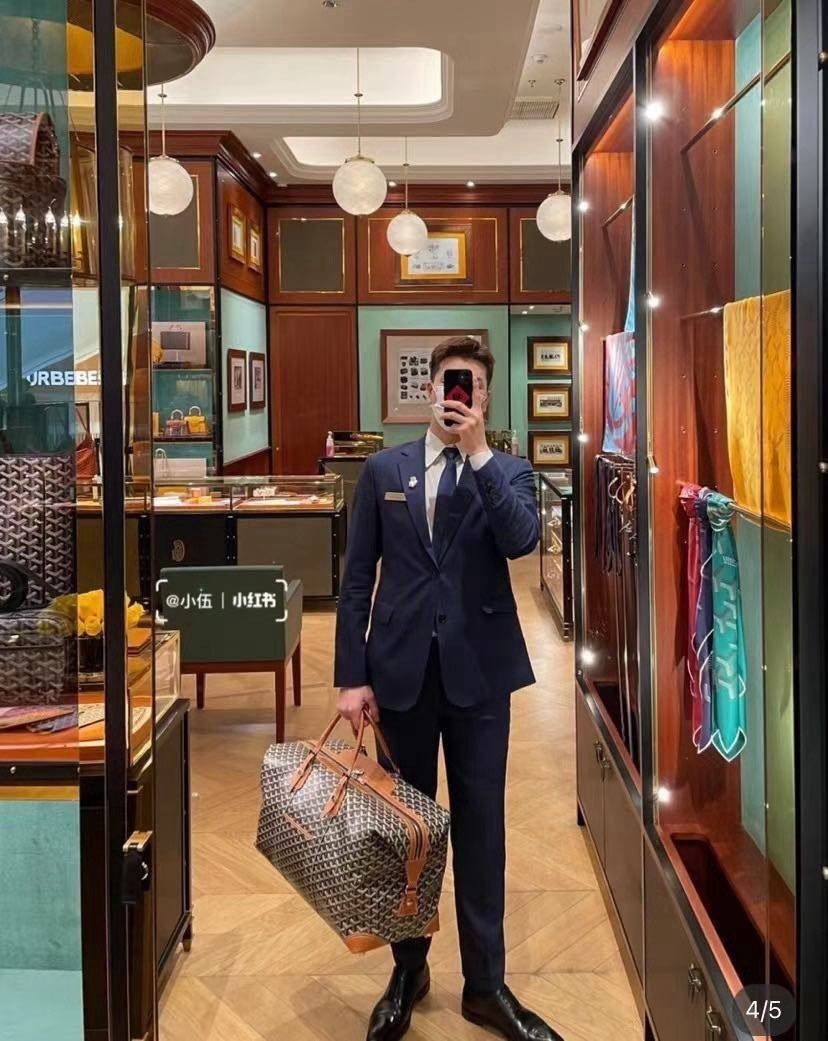 Goyard Keepall bag/ GOYARD Boeing 55 Leather Duffle Bag 55cm กระเป๋าเดินทาง เกรดท็อปออริ สลับแท้ 1:1 เกรดดีสุด ใช้ต่างประเทศได้