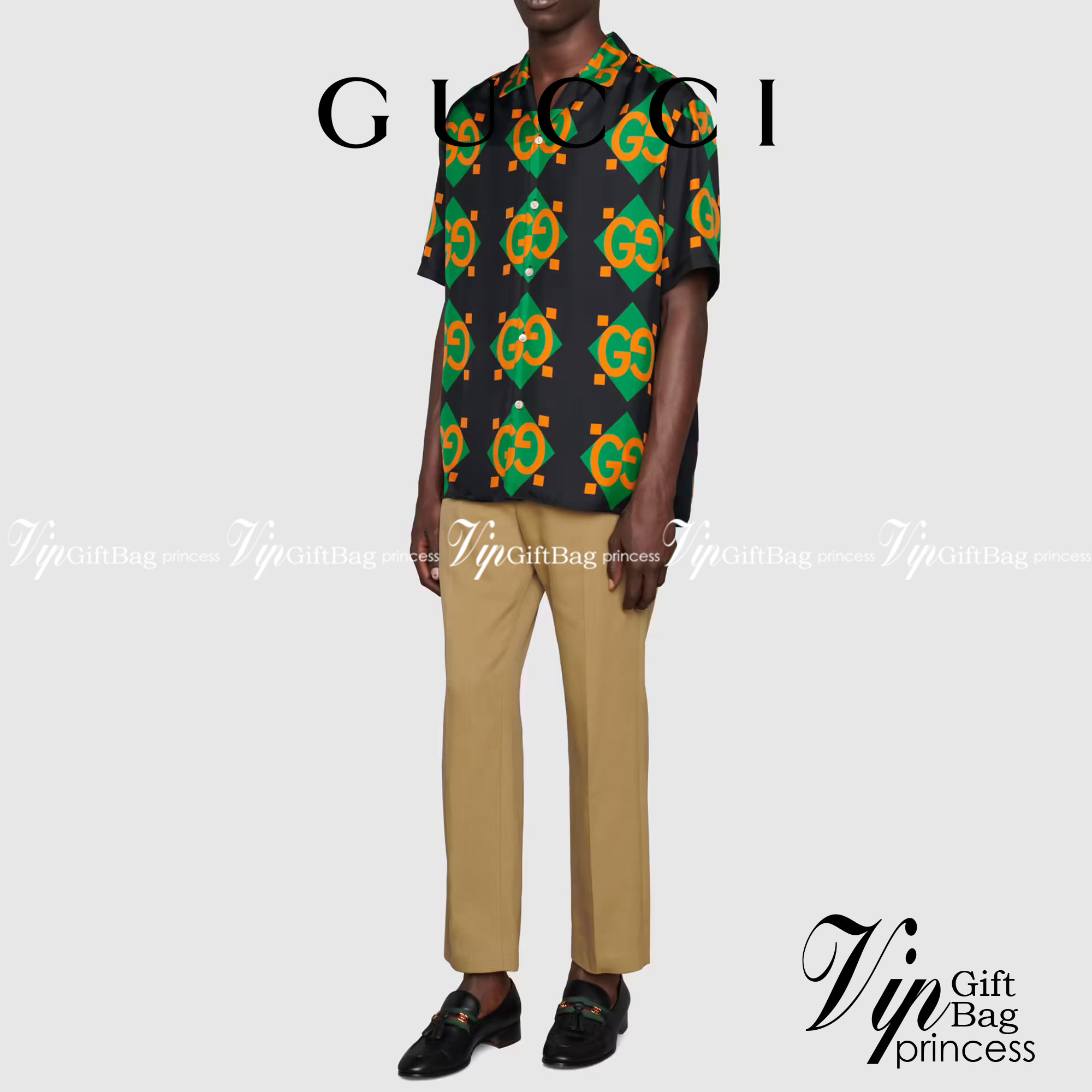 Gucci Geometric print bowling shirt / Gucci Men's Shirts / Gucci Shirts งานเกรดออริจินอล พิมพ์ลายคมชัด มีป้ายแท็กที่คอเสื้อทุกตัว พร้อมส่งที่ไทย ภาพสินค้าถ่ายจากงานขายจริง ใช้งานต่างประเทศได้