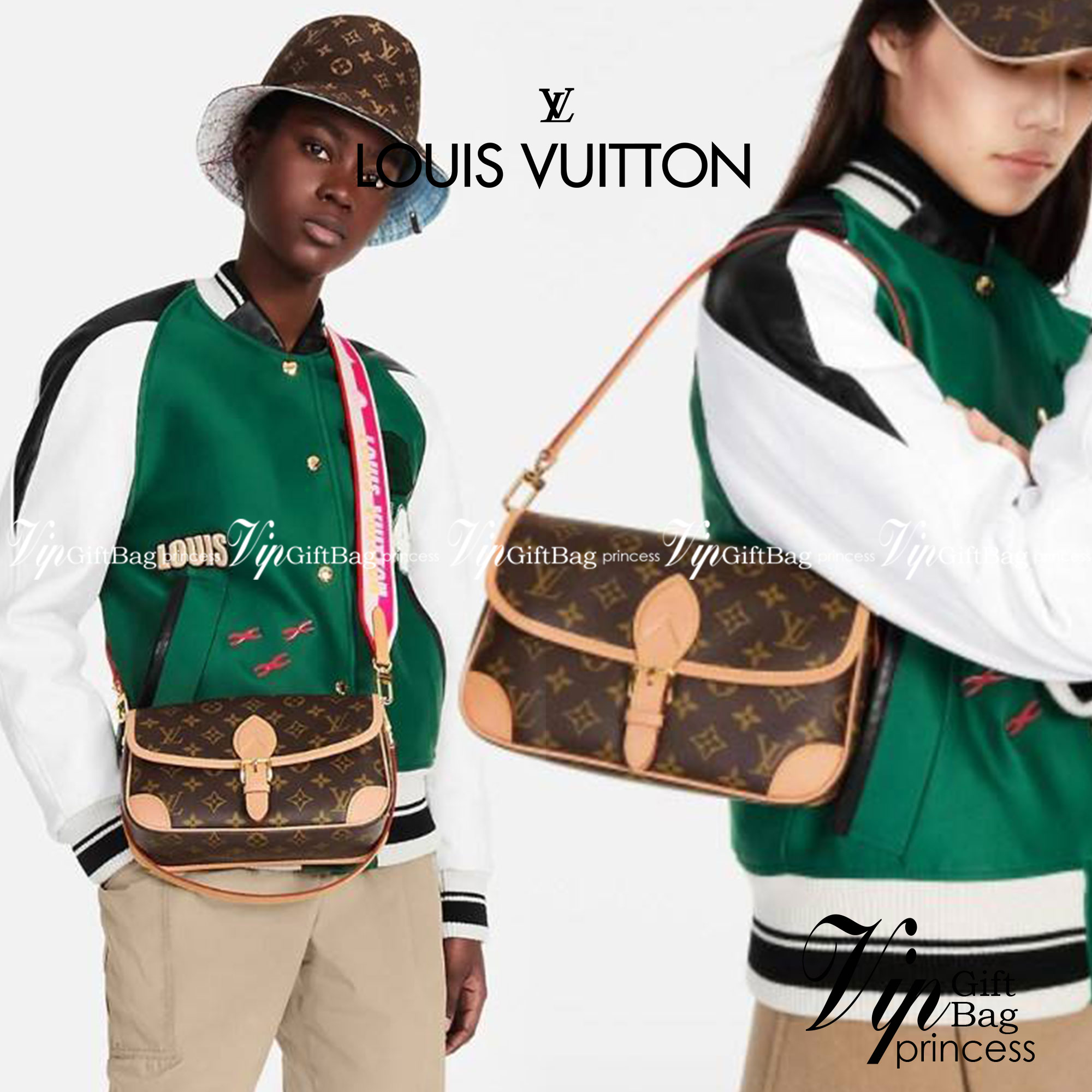 LOUIS VUITTON DIANE MONOGRAM พร้อมส่ง สุดคุ้ม! กับกระเป๋าLV พรีเมี่ยมกิฟ ตปท. หนังแท้ นิ่ม ทรงสวยมากๆค่ะ ((พื้นผิวหนังเป็นการขัดตามธรรมชาติจะมีรอยดำๆตรงขอบหนังนะคะ)) รุ่นนี้มาในลุคสวย หรู ดูชิล เพราะไม่ว่าลุคไหนๆก็เอาจริงๆจ้า! เปิดปิดกระเป๋าแบบกระดุมแม่เห