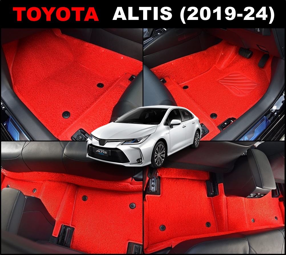 พรมดักฝุ่นไวนิลรีดขอบTOYOTA ALTIS ปี2019-24 พรมดักฝุ่นในรถ อัลตีส เข้ารูป เต็มคัน