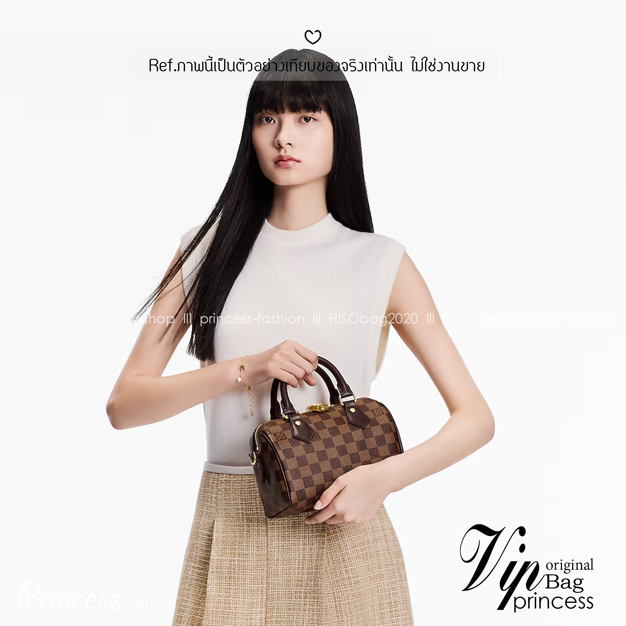 ORI หนังแท้ | LV Speedy 20 Bandoulière Damier Ebene กระเป๋าทรงหมอนสปีดี้แคนวาสคลาสสิกไซส์เล็ก พร้อมสายสะพายผ้าสปอร์ต รุ่นท็อปฮิตในตำนาน สวยงามตลอดกาล แต่งขอบหนังสีน้ำตาล Chocolate ไลฟ์สไตล์แอคทีฟคล่องตัว