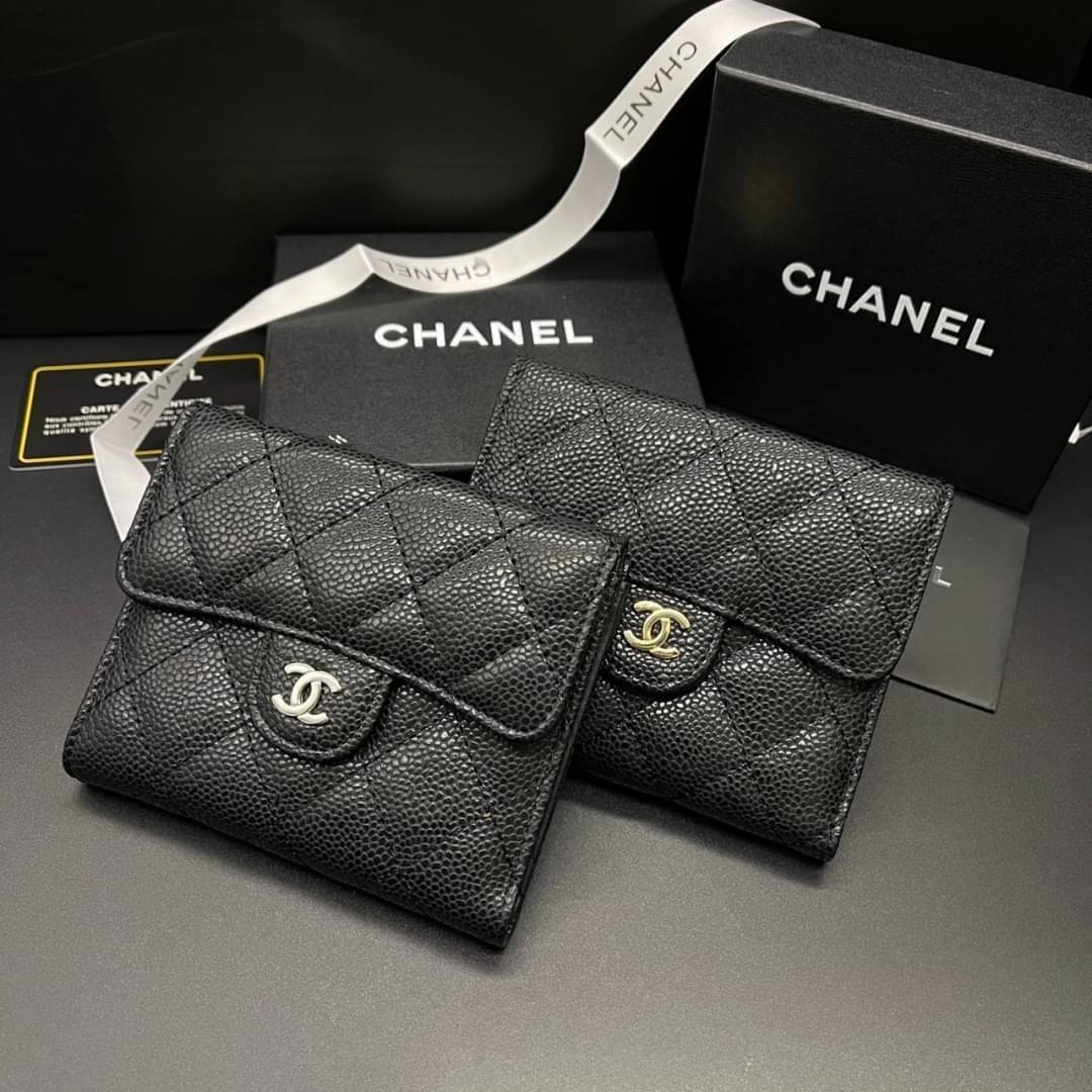 Chanel Wallet Trifold Caviar / Chanel Card Holder Zippy / Chanel Coin Zippy กระเป๋าสตางค์ชาแนลใบสั้น 3 พับ กระเป๋าใส่ธนบัตร บัตร ใส่เหรียญ ภายในตามรูป เกรดออริจินอล ภาพถ่ายจากงานขายจริง ใช้งานต่างประเทศได้