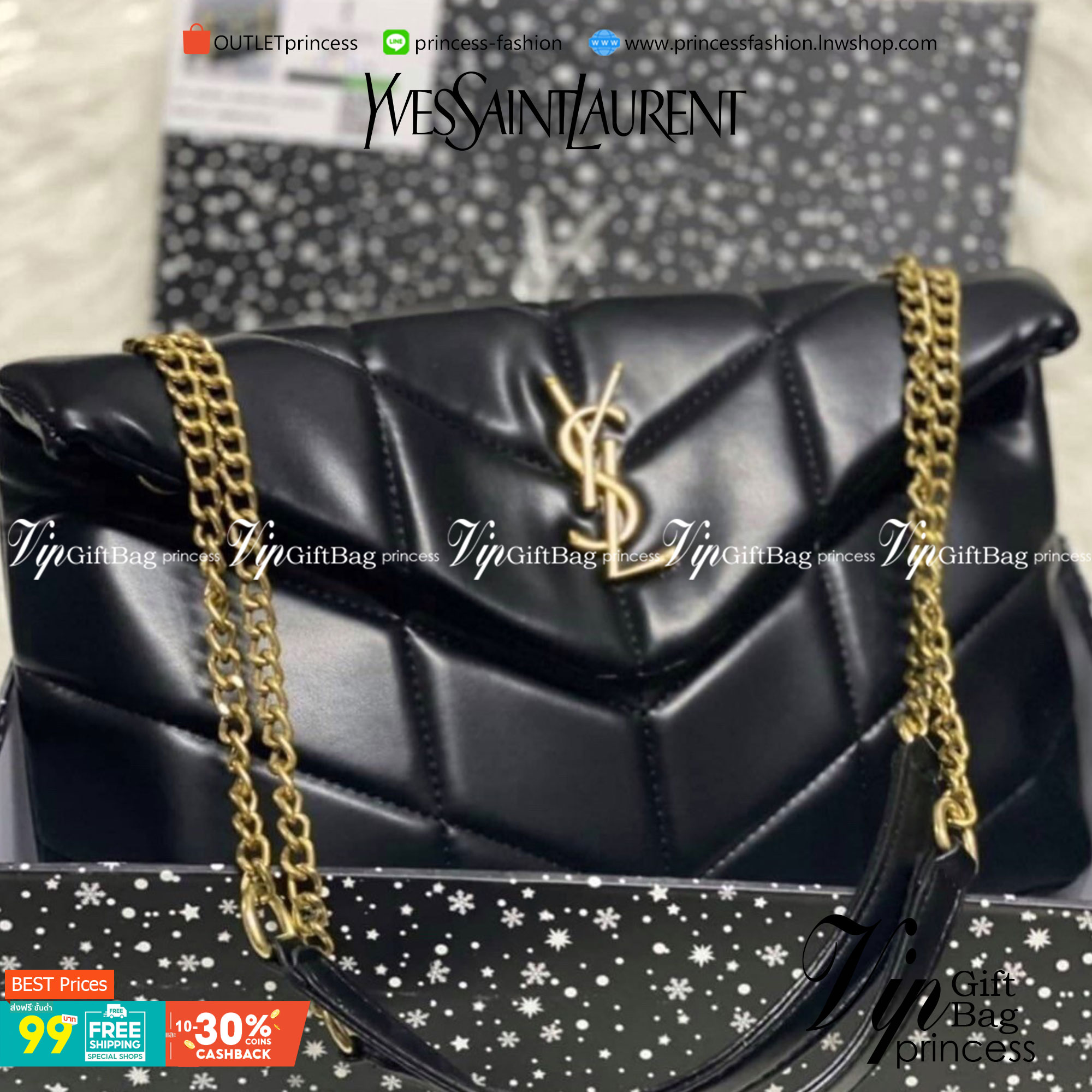 VIP 】YSL Saint Laurent Loulou Puffer quilted leather shoulder bag มามุงค่าา ใครเล็งใบนี้มาแล้วน้า งานหนังสวยเงางามสมการรอคอย มาแบบครบเซ็ทพร้อมถุงผ้าและกล่อง นอกจากจะซื้อมาใช้เองแล้ว ก็เหมาะซื้อเป็นของขวัญให้คนรู้จักเช่นกันนะคะ