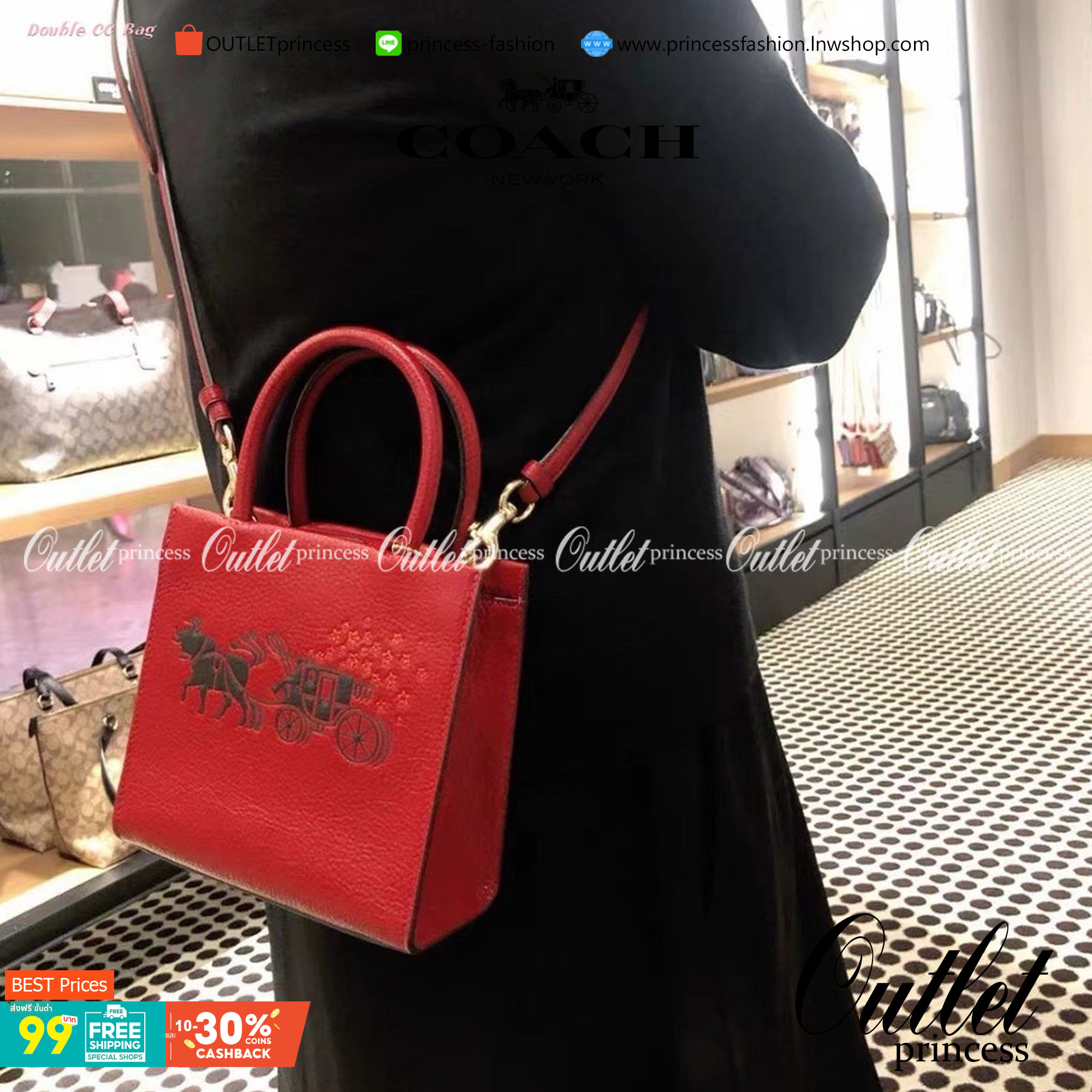 COACH MINI CALLY CROSSBODY IN SIGNATURE ((3599, 2184, 5693, 2134, 2183)) พร้อมส่งที่ไทยทันที! กระเป๋าสะพายครอสบอดี้ร์ กระเป๋าครอสบอดี้โท้ทมินิไซส์ รุ่นใหม่สุดฮอต!! ใบจริงคือน่ารักม้ากกกก!! สวยอยู่ทรง น่ารักน่าใช้ ทรงTote ปากกระเป๋าเปิดปิดแบบแม่เหล็ก ภายใน