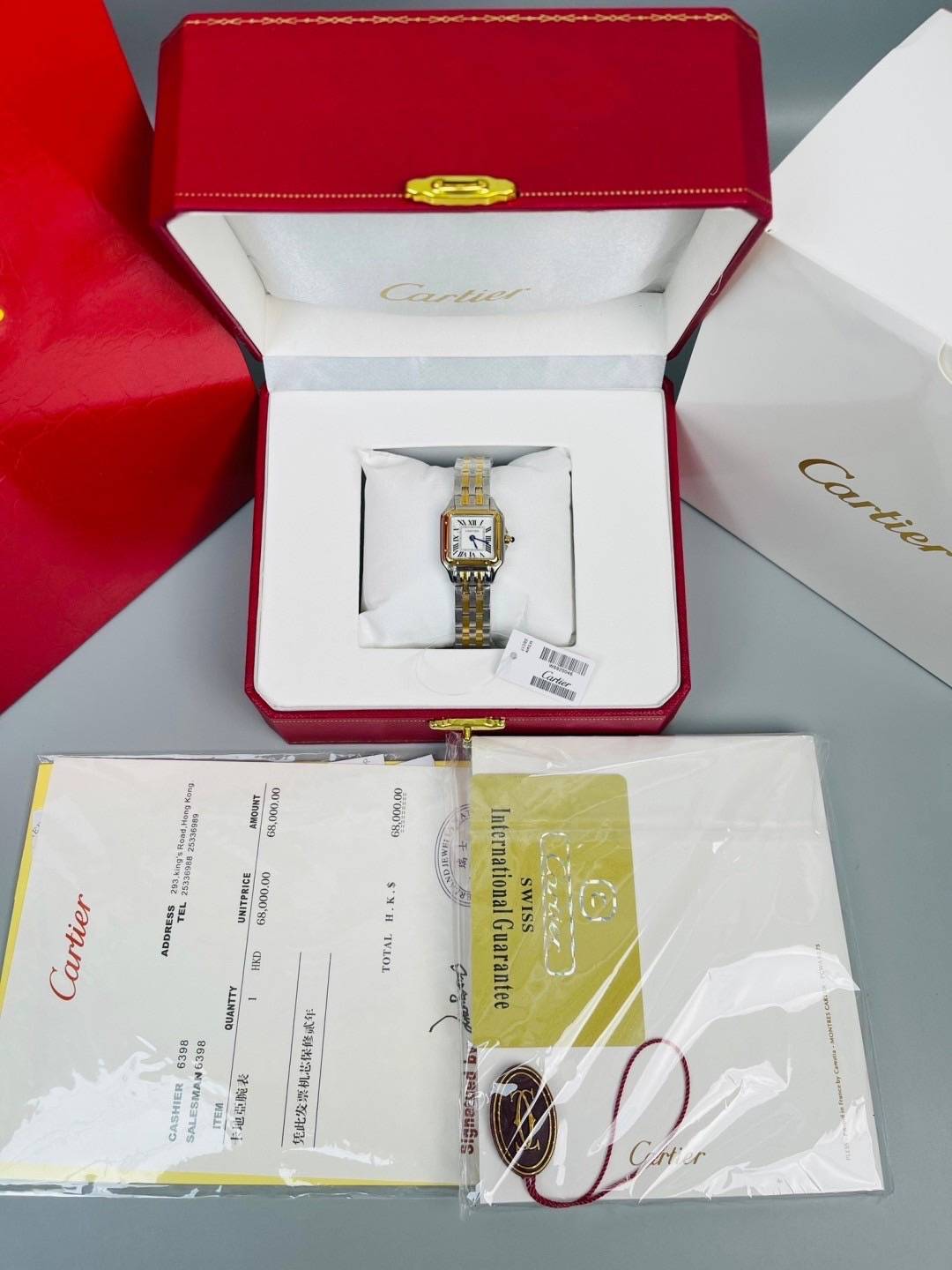 เกรดเทพ Top ORI | นาฬิกาคาเทียร์ New Cartier PANTHERE DE CARTIER WATCH(Ori) เครื่องญี่ปุ่นแท้ 100 % Size 23x30 mm. box set