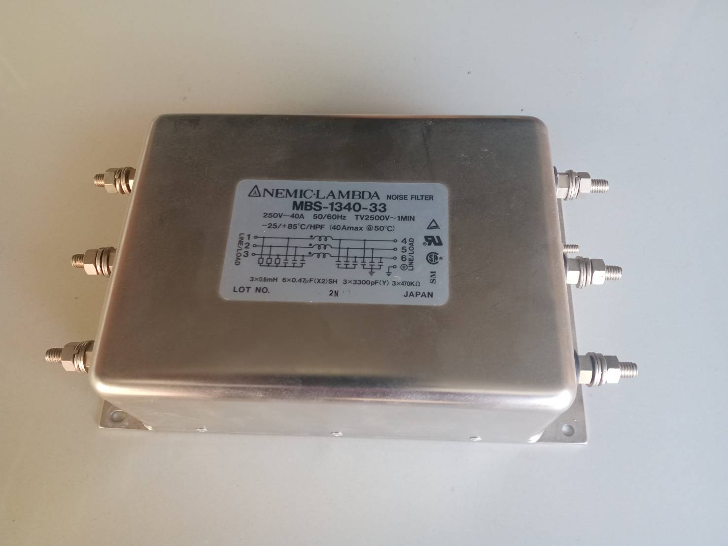 Noise Filter Lambda 220VAC 40A 3 Phase