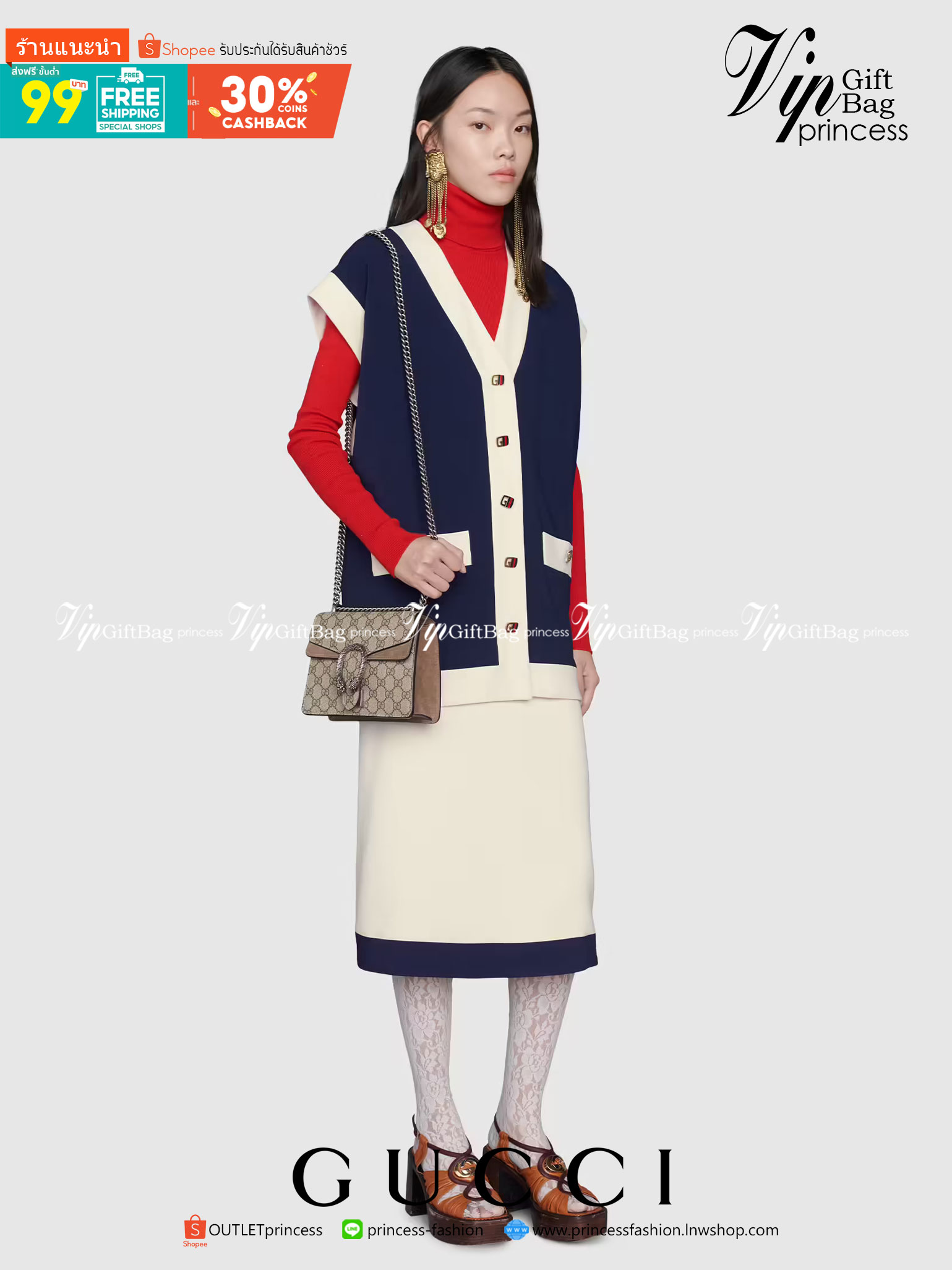 20CM / 7.5" หนังแท้ GUCCI Dionysus GG Supreme mini bag ฮอตไอเท็ม รุ่นนี้ขายดีขายหมด สวยหรู คุณหนู ผู้ดีมาก!! นานๆ มาจะมาน้าา รุ่นหายากค่ะ กระเป๋าสะพายข้าง ดีไซน์อยู่ทรง ขนาดกำลังสะดวกใช้สำหรับสาว วัสดุหนังแท้เต็มใบ ภายในแบ่งสัดส่วนได้เป็นอย่างดี งานจ