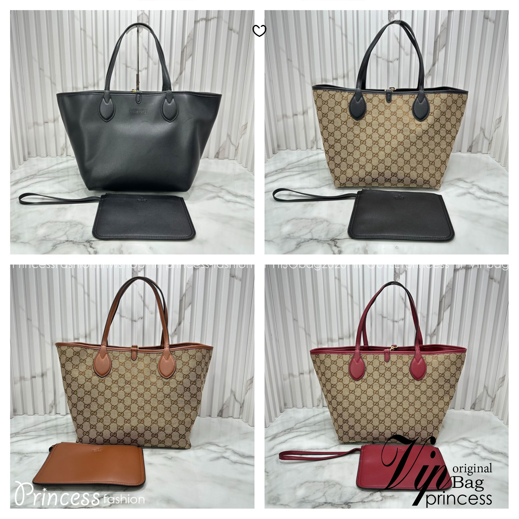 ORI หนังแท้ | Gucci Totissima medium reversible tote bag / Gucci Tote Bag กระเป๋าทรงสะพายทรงโท้ท ใช้งานได้ 2 ด้าน ดีไซน์ใหม่ล่าสุด ด้านหนัง และด้านแควสวยลายโลโก้ สวยหรูเรียบง่าย มาพร้อมใบเล็กเข้าเซ็ท ภายในโล่งกว้าง จุของได้เยอะจุใจ