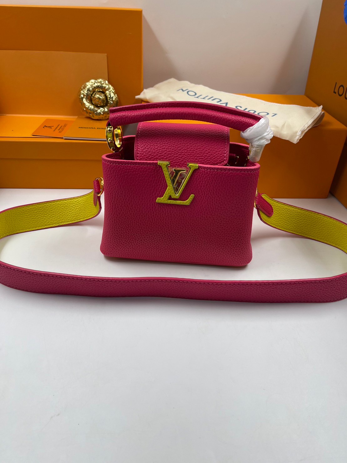 LV BB Capucines Python Handbags / LV Capucines BB Taurillon Leather 20cm พร้อมส่ง 6 สี **สินค้าเกรดออริจินอล 1:1 สลับแท้ ใช้งานต่างประเทศได้