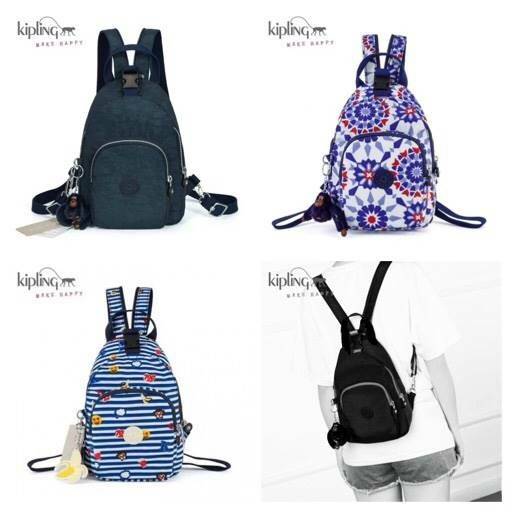 Kipling Backpack & Handbag K15456 กระเป๋าหรือสะพายหลังแบบเป้ หรือคาดอก เปลี่ยนสไตล์เท่ๆได้ด้วยซิปเดียวด้านหลัง ขนาดกลางกำลังดี วัสดุpolymide100% น้ำหนักเบา ช่องหลักเปิดปิดสองชั้นด้วยซิปและตัวล้อคทันสมัยใช้งานง่าย ด้านหน้า1ช่องซิปเก็บของจุกจิกจิก ใช้ได้แบบ