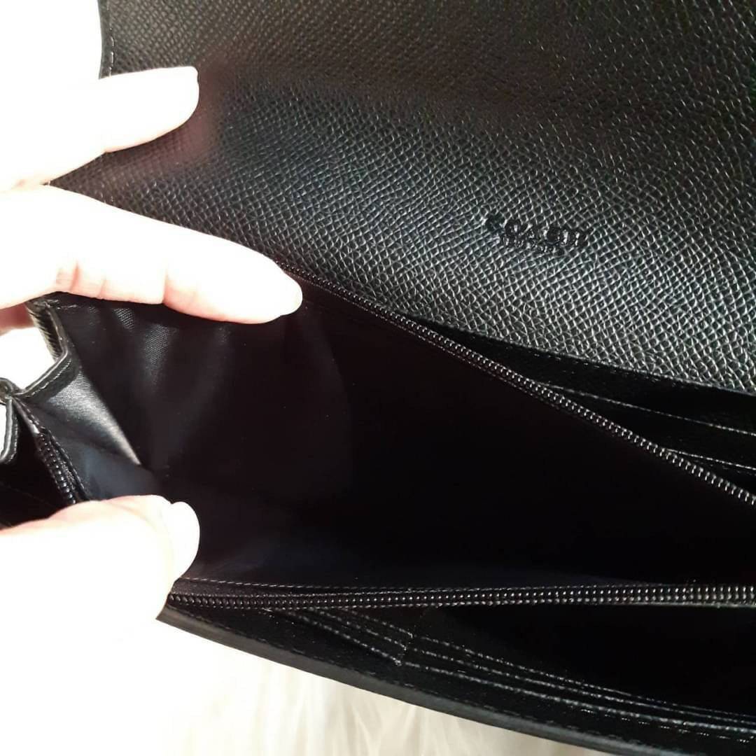 ของแท้ COACH F52601 POP SLIM ENVELOPE WALLET IN SIGNATURE กระเป๋าสตางค์รุ่นฝาพับ ดีไซน์เรียบหรู คลาสสิค ใช้งานง่ายและสะดวกมากๆ