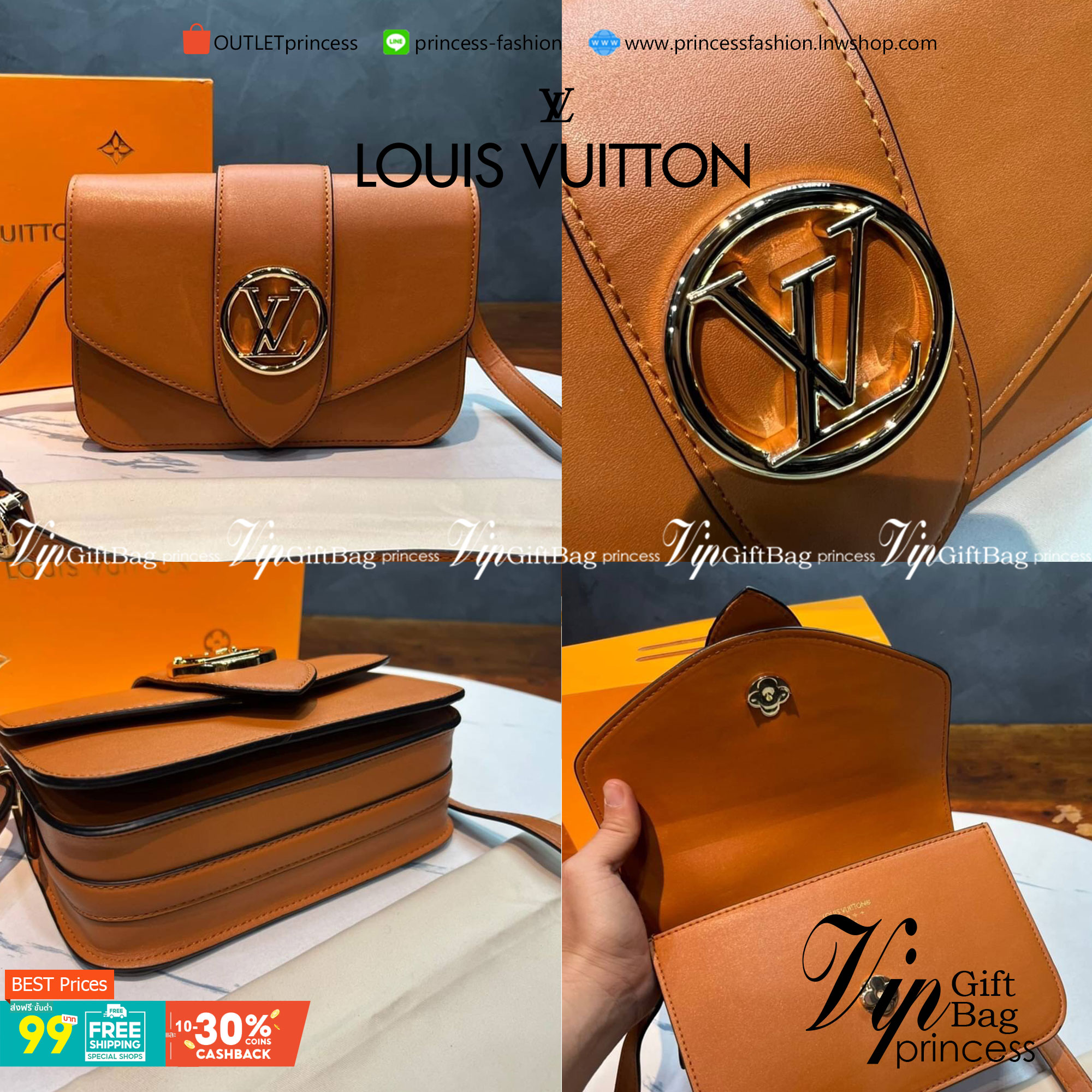 VIP 】หนังแท้ Louis Vuitton Crossbody & Shoulder Bag พร้อมส่งที่ไทย 3 สี Size 23cm