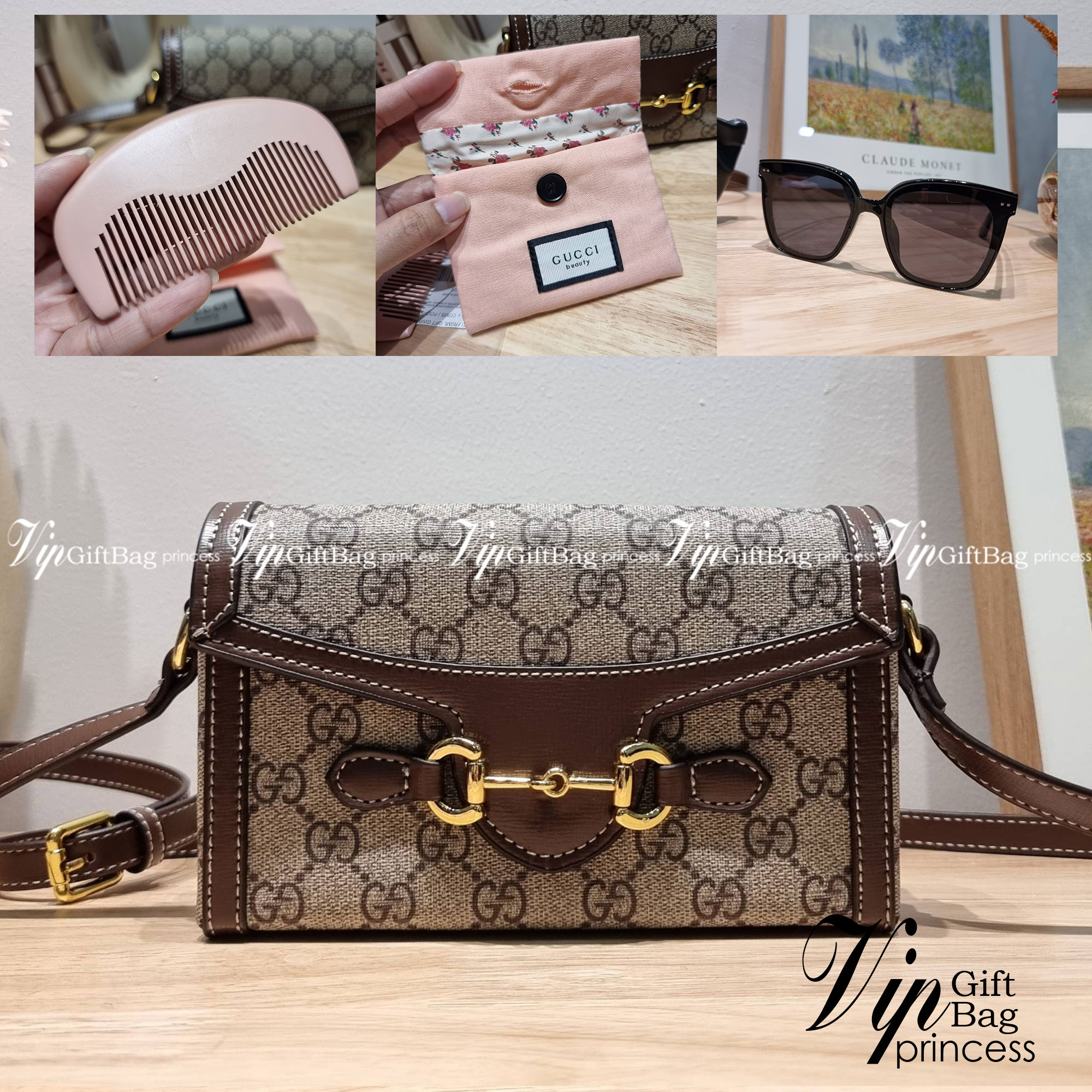 Set 3 ชิ้น Gucci Horsebit 1955 Mini Bag / GG crossbody horizon mini bag box set ชวนสะสม ใครมองหาของขวัญอยู่ เซ็ทนี้จัดว่าเลิศมาก! กับการจับเอารุ่นยอดฮิต มามิกซ์รวมกับไอเท็มสุดคุ้มของมันต้องมี!! จัดเรียงให้อยู่ในกล่อง box set ลิมิเต็ด ที่มีทั้งแว่นตา gentl