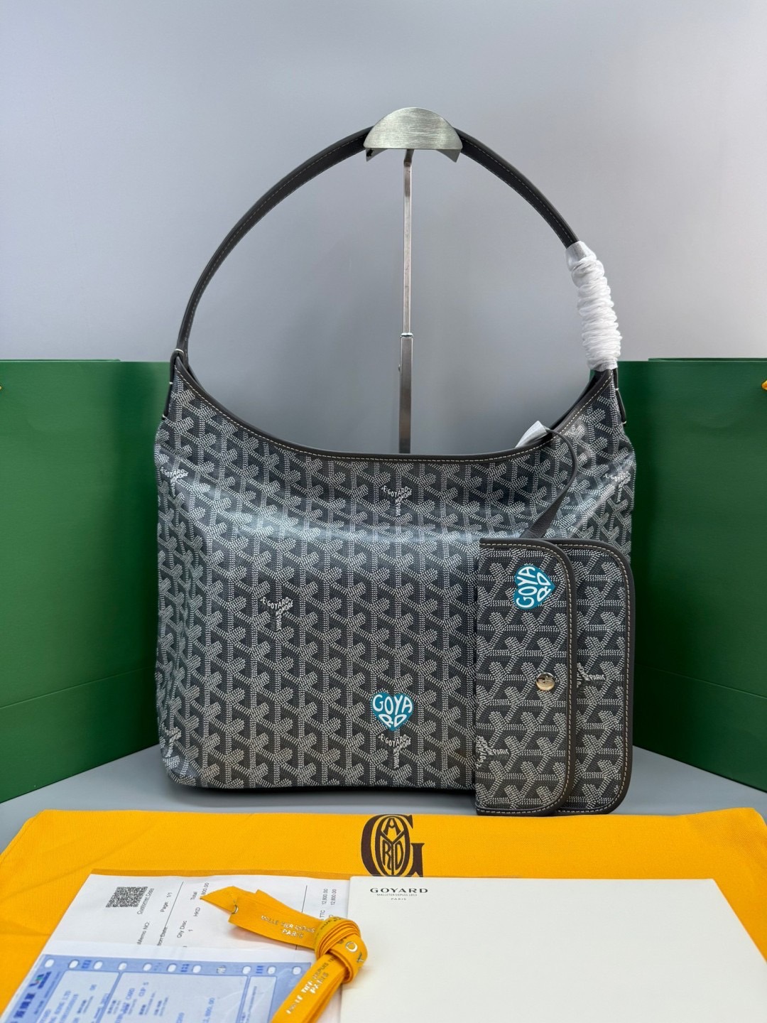 GOYARD Boheme Hobo Heart Shape Bag / GOYARD Tote Bag กระเป๋าทรงโท้ทใบใหญ่ หนังแท้สวยเป๊ะ เกรดท็อปออริ สลับแท้ 1:1 เกรดดีสุด ใช้ต่างประเทศได้ ผ่านทุก ตม.