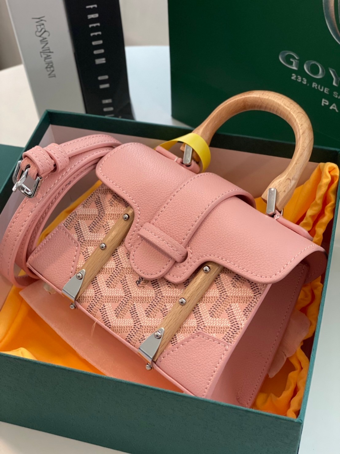 GOYARD SAIGON SIZE MINI 15cm เกรดท็อปออริเทียบแท้ ใช้สลับแท้ได้ ใช้งานต่างประเทศได้ Box set
