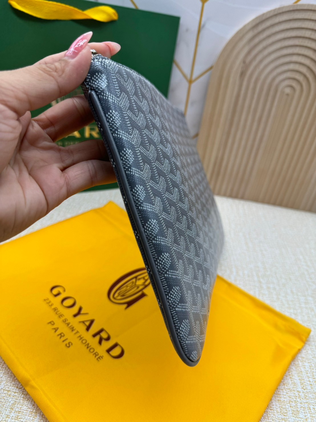 พร้อมส่ง GOYARD CLUTCH BAG unisex 30cm กระเป๋าคลัช ใช้ได้ทั้งชายหญิง เกรดออริ สลับแท้ 1:1 ใช้ต่างประเทศได้ ภาพถ่ายจากงานขายจริง