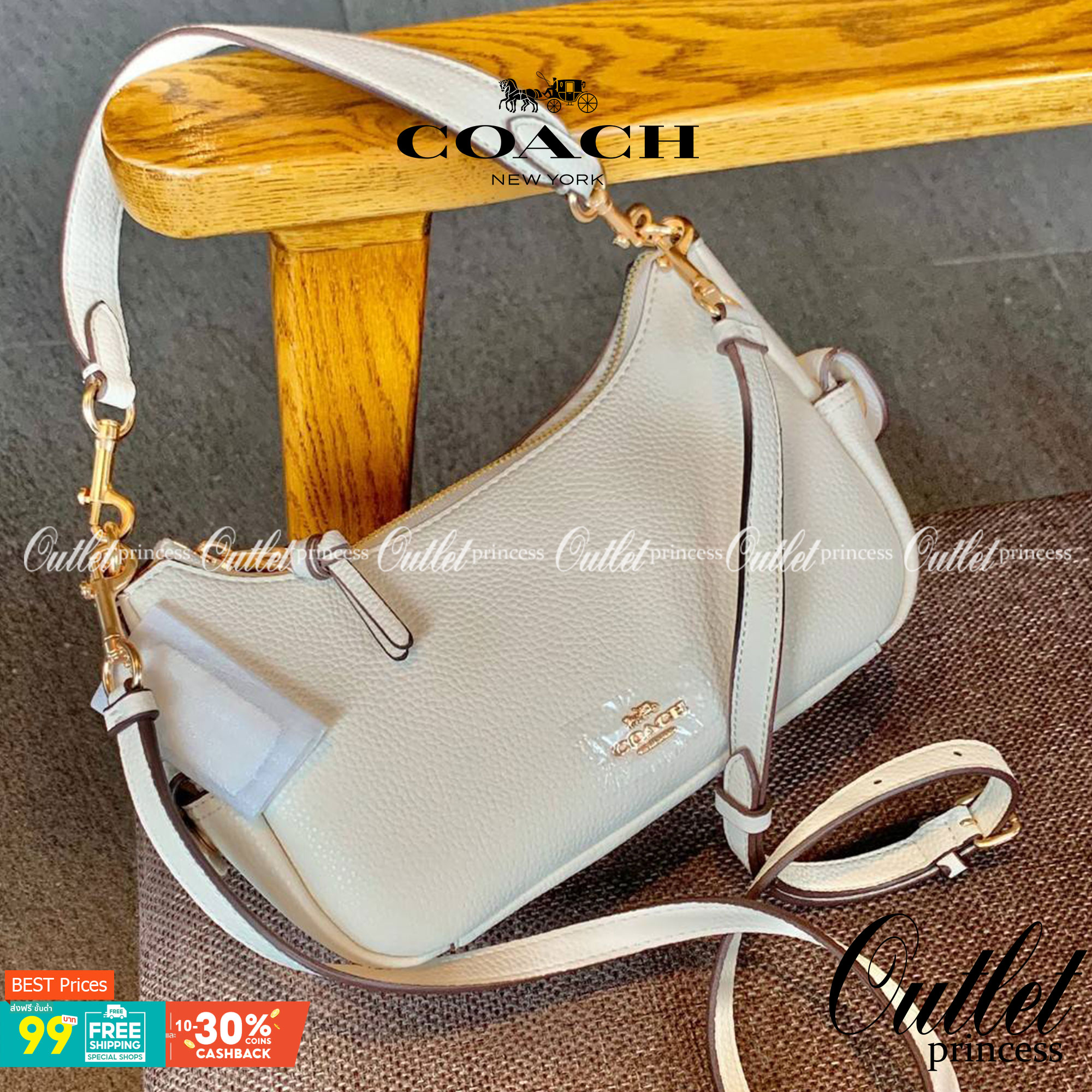 น้องออกใหม่ล่าสุดสวย หักใจไม่ลงเลยค่าา😘 COACH PENNIE SHOULDER BAG ((C7222)) พร้อมส่ง สีใหม่ล่าสุด ยังไม่มีในช๊อปไทยค่าา กระเป๋าหิ้ว//สะพายข้างได้ สุดคุ้ม! หนังแท้ชั้นดี ลายหนังสวย นิ่มมือดีมากๆค่ะ ปากกระเป๋าแบบซิปมีหนังห้อยเพิ่มความเก๋ ภายในกระเป๋