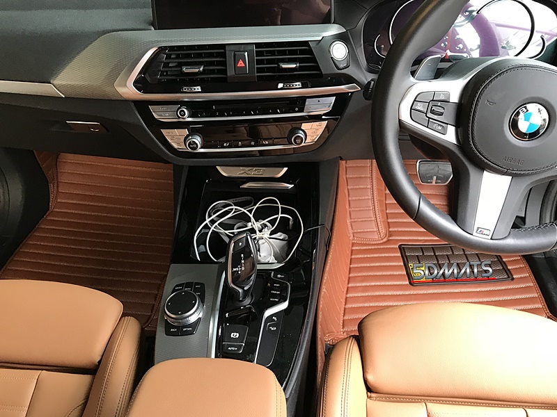 พรมปูพื้นรถยนต์5D BMW SERIES 3 G20 พรม5D ลายตรง เต็มคัน 3ชิ้น