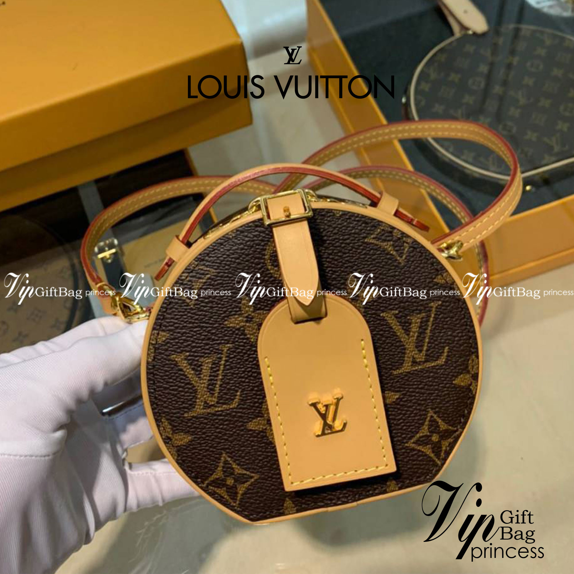 หนังแท้ LOUIS VUITTON MINI BOITE CHAPEAU พร้อมส่งที่ไทย งานหนังแท้เกรดเทพออริจินอล ไปไหนก็ได้ทั่วโลก สวยมากกกก ภาพสินค้าถ่ายจากงานขายจริงค่ะ