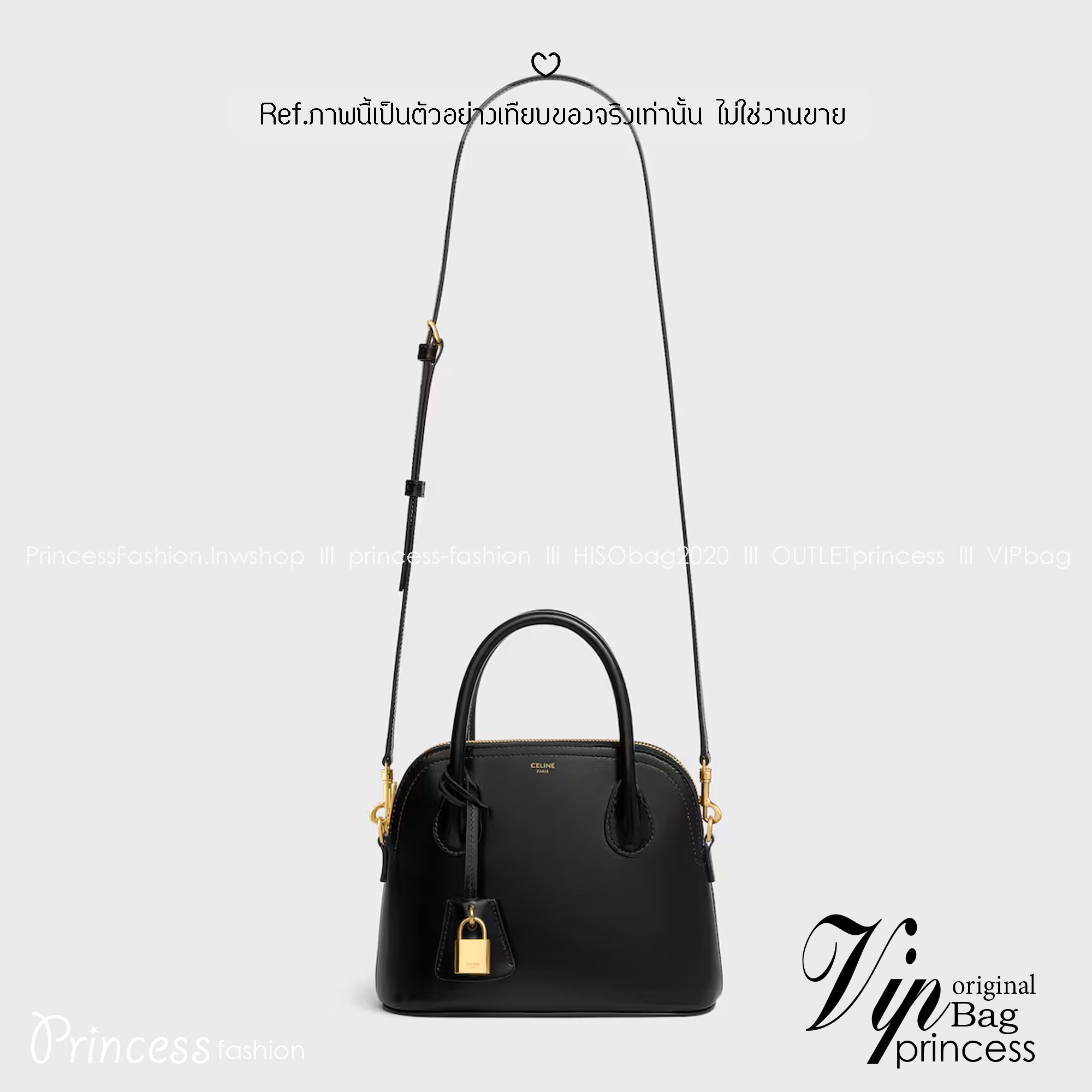 ORI หนังแท้ | CELINE TEEN HONORINE BAG IN Triomphe Canvas and Leather กระเป๋าสะพายทรงอัลม่าโท้ท พร้อมหูจับในตัว สวยเรียบหรู