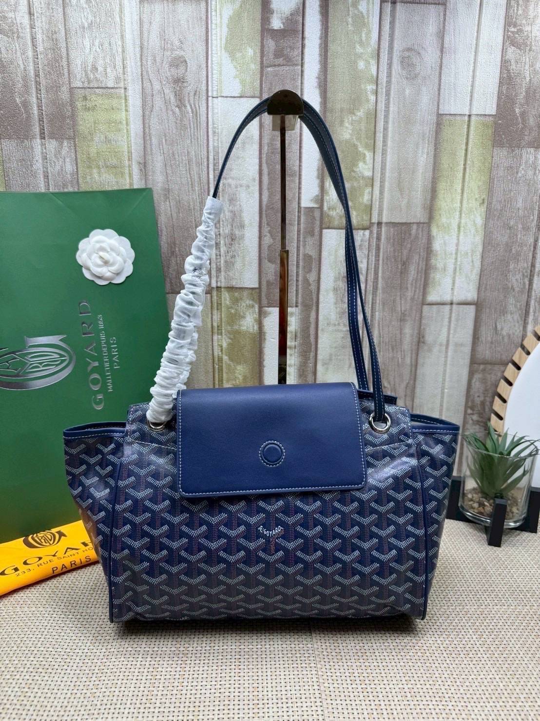 ORI หนังแท้ | GOYARD Rouette Souple Bag 30cm กระเป๋าสะพายแบรนด์หรูสัญชาติฝรั่งเศส สะท้อนถึงความเบา ความยืดหยุ่น คือการแสดงออกถึงแก่นแท้ของโมดูลาร์ของ Maison
