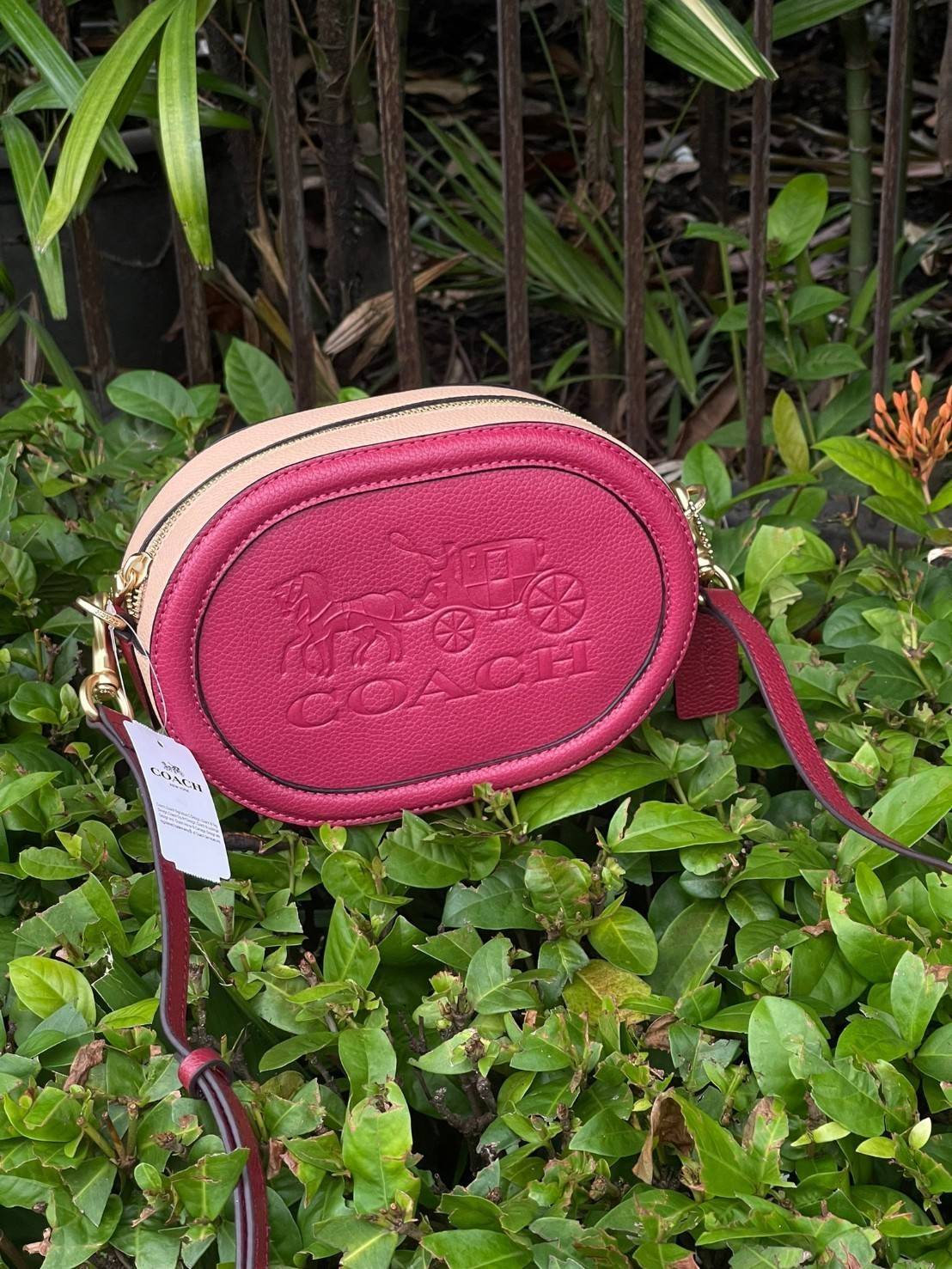 COACH CAMERA BAG IN COLORBLOCK WITH HORSE AND CARRIAGE (COACH C4164) กระเป๋าที่ดีไซน์ออกมาในทรงสะพายไหล่และทรง Camera คาดว่าเป็นรุ่นที่สาว ๆ เห็นแล้วจะต้องสะดุดตาเป็นพิเศษกับดีไซน์อันโดดเด่นที่ดูมีสไตล์ ไม่ว่าจะเป็นในวันสบาย ๆ หรือวันพิเศษก็สามารถนำไปมิกซ