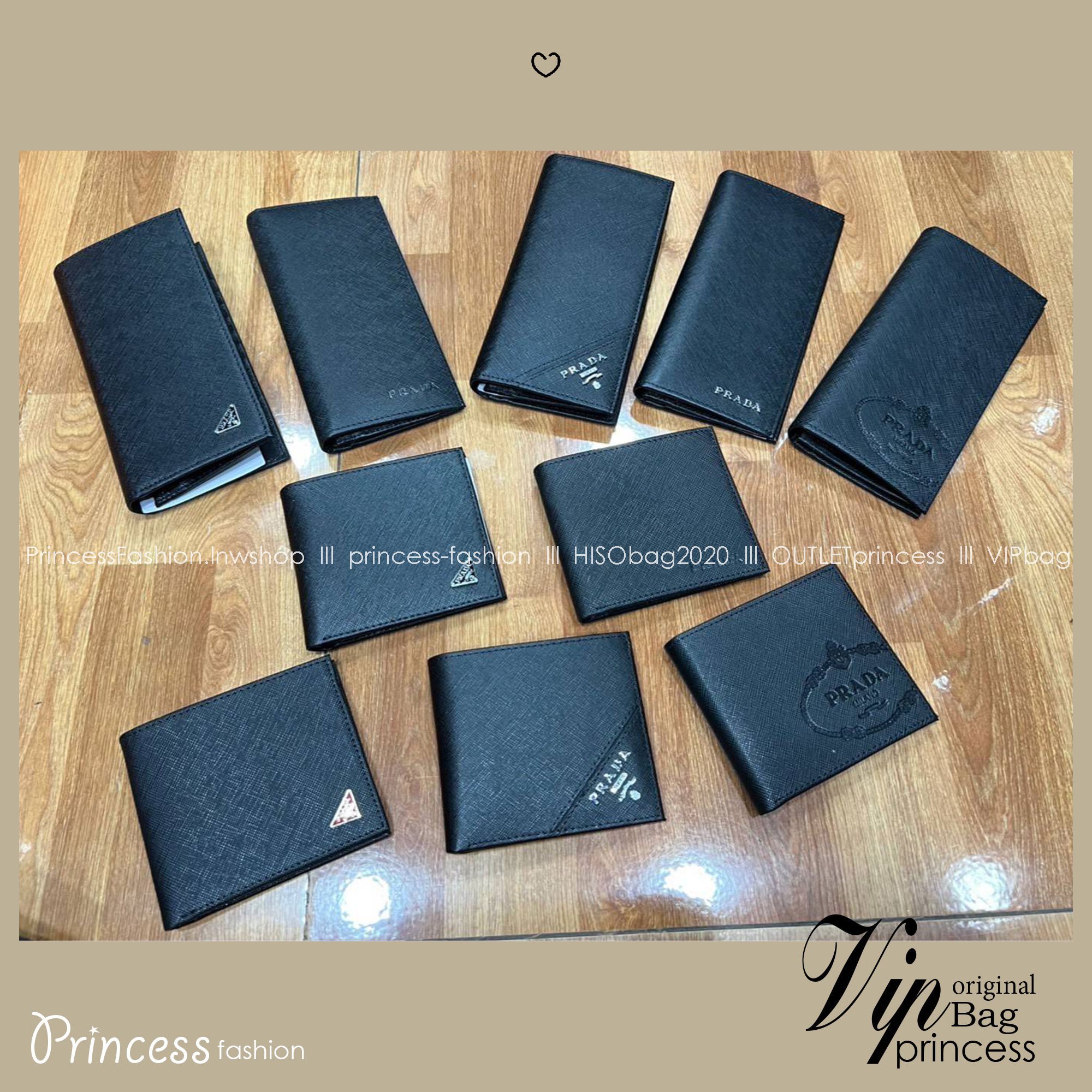ORI หนังแท้ | Prada Long Wallet / Prada Short Wallet / Prada metal saffiano leather Wallet กระเป๋าสตางค์ใบยาว กระเป๋าสตางค์ใบสั้น กระเป๋าสตางค์ผู้ชาย