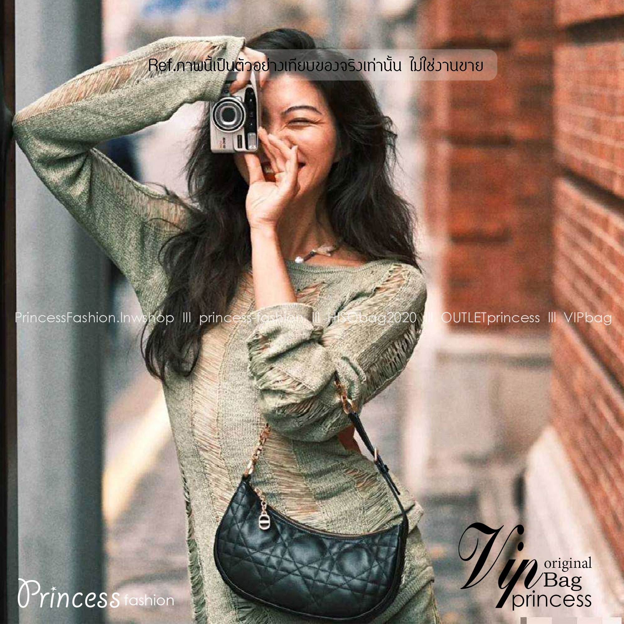 Dior Black Supple Macrocannage / CD LOUNGE BAG กระเป๋าสะพายทรงพอช สวยหรู ดีไซน์เรียบ แต่ดูแพง