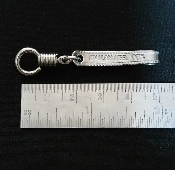 สินค้าหมดค่ะ แหนบห้อยพระสแตนเลส ลายไข่ปลาค่ะ