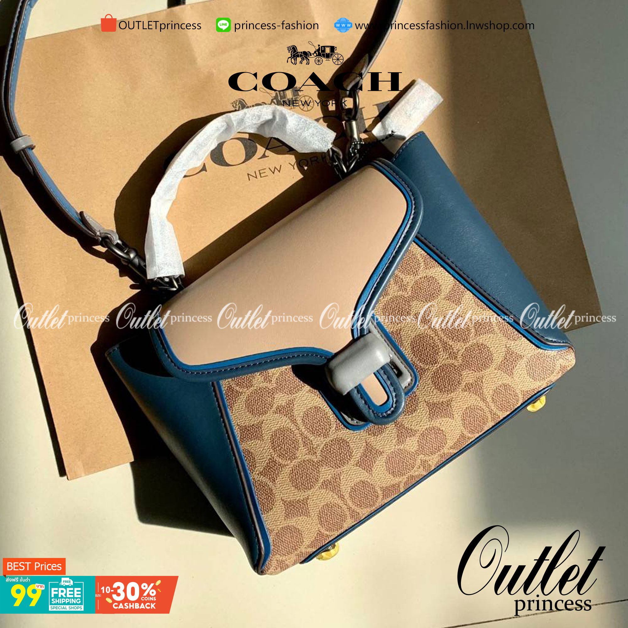 COACH COURIER CARRYALL 23 IN COLORBLOCK SIGNATURE CANVAS พร้อมส่ง 7 แบบ พร้อมส่ง ลุคดูไฮสุดๆค่ะ! กระเป๋าสะพายหนังหรูหราและคลาสสิค หนังแท้ชั้นดีที่สุด น้ำหนักเบา หนังสวยมากก สัมผัสแล้วหลงรักแน่นอนจ้าา😘