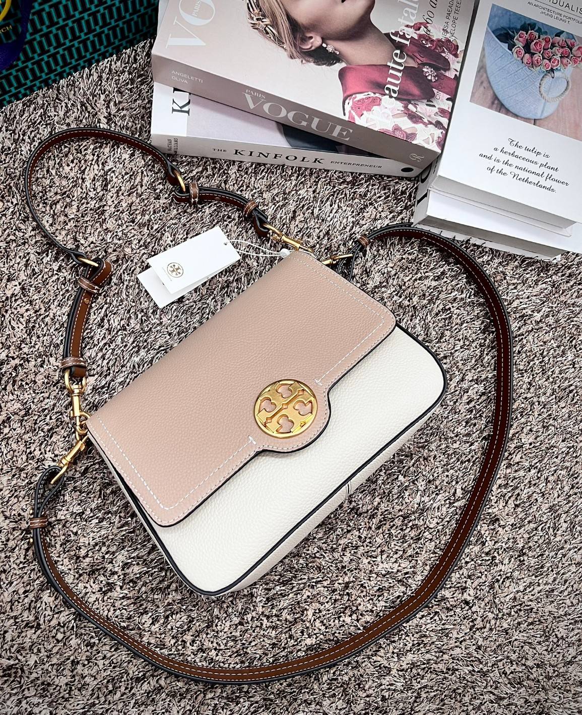 พร้อมส่ง 2 สี TORY BURCH FELIX CONVERTIBLE SHOULDER BAG กระเป๋าสะพาย เกรดท็อปออริ เกรดดีสุด สลับแท้ 1:1 ใช้ต่างประเทศได้