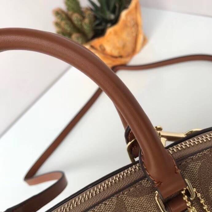 Coach Mini Sierra Signature กระเป๋าถือทรงโดม ภายในกว้างสามารถใส่กระเป๋าเงินเล็ก และมือถือได้ และยังมีช่องซิปเล็ก 1 ช่อง ด้านหลังมีกระเป๋าเล็กเก็บบัตร 1 ช่อง ใครยังไม่มีพลาดไม่ได้แล้วนะคะ